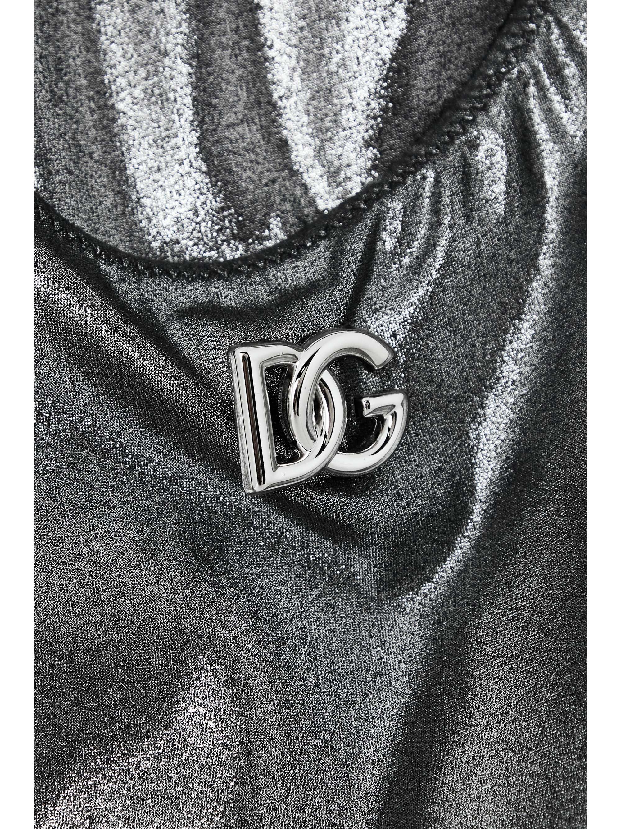 DOLCE&GABBANA Embellished metallic swimsuit