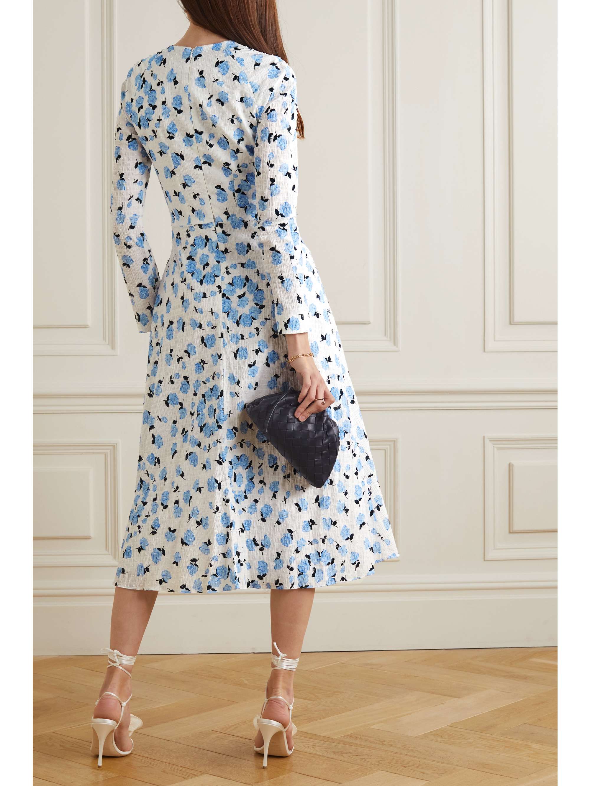 EMILIA WICKSTEAD Tazmin floral-print textured stretch-cotton midi dress