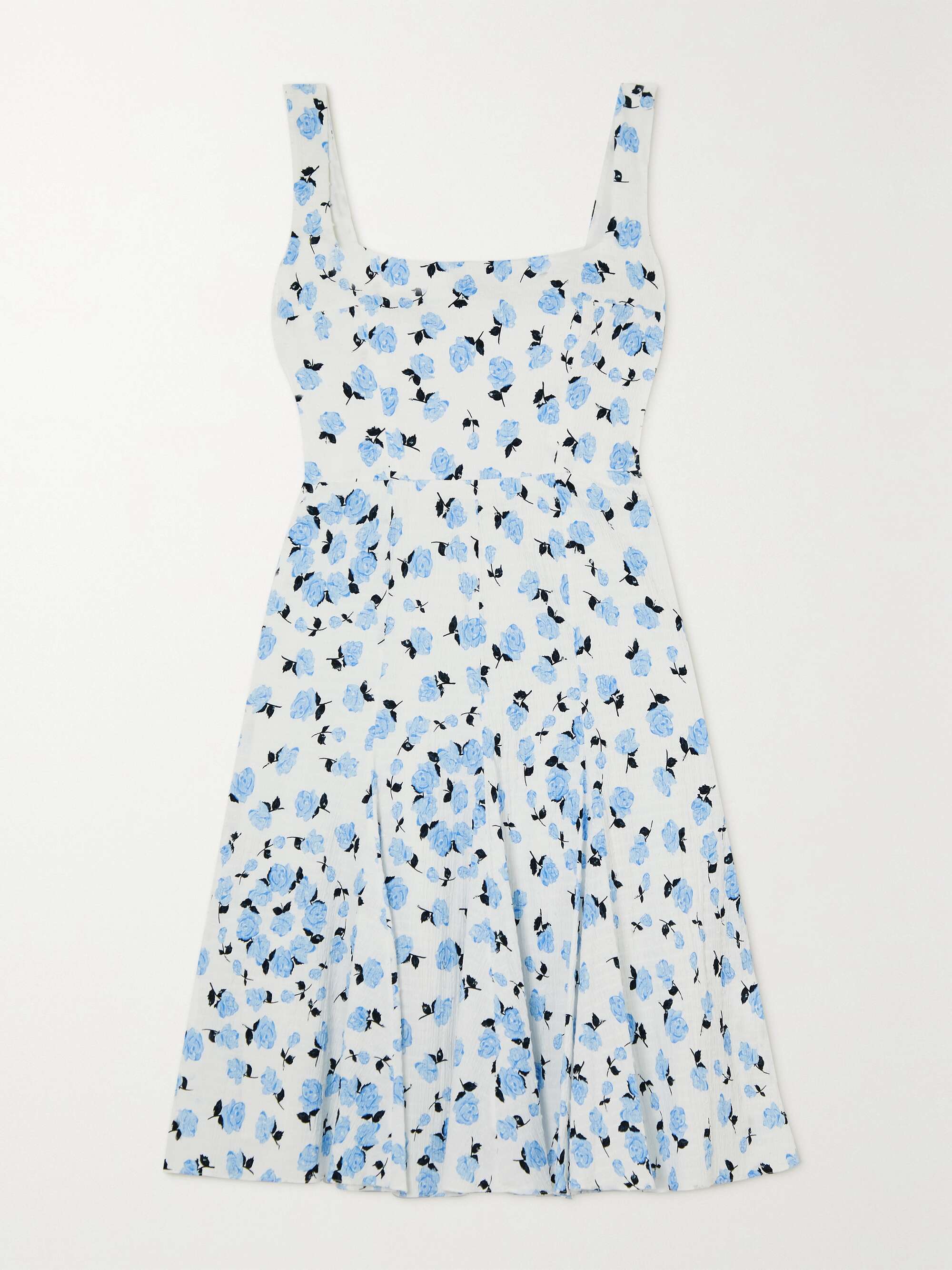 EMILIA WICKSTEAD Dena floral print textured stretch cotton midi