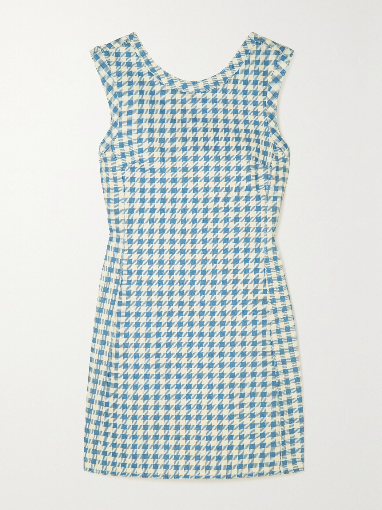 Emilia Wickstead - Emmy Gingham Denim Mini Dress - Blue