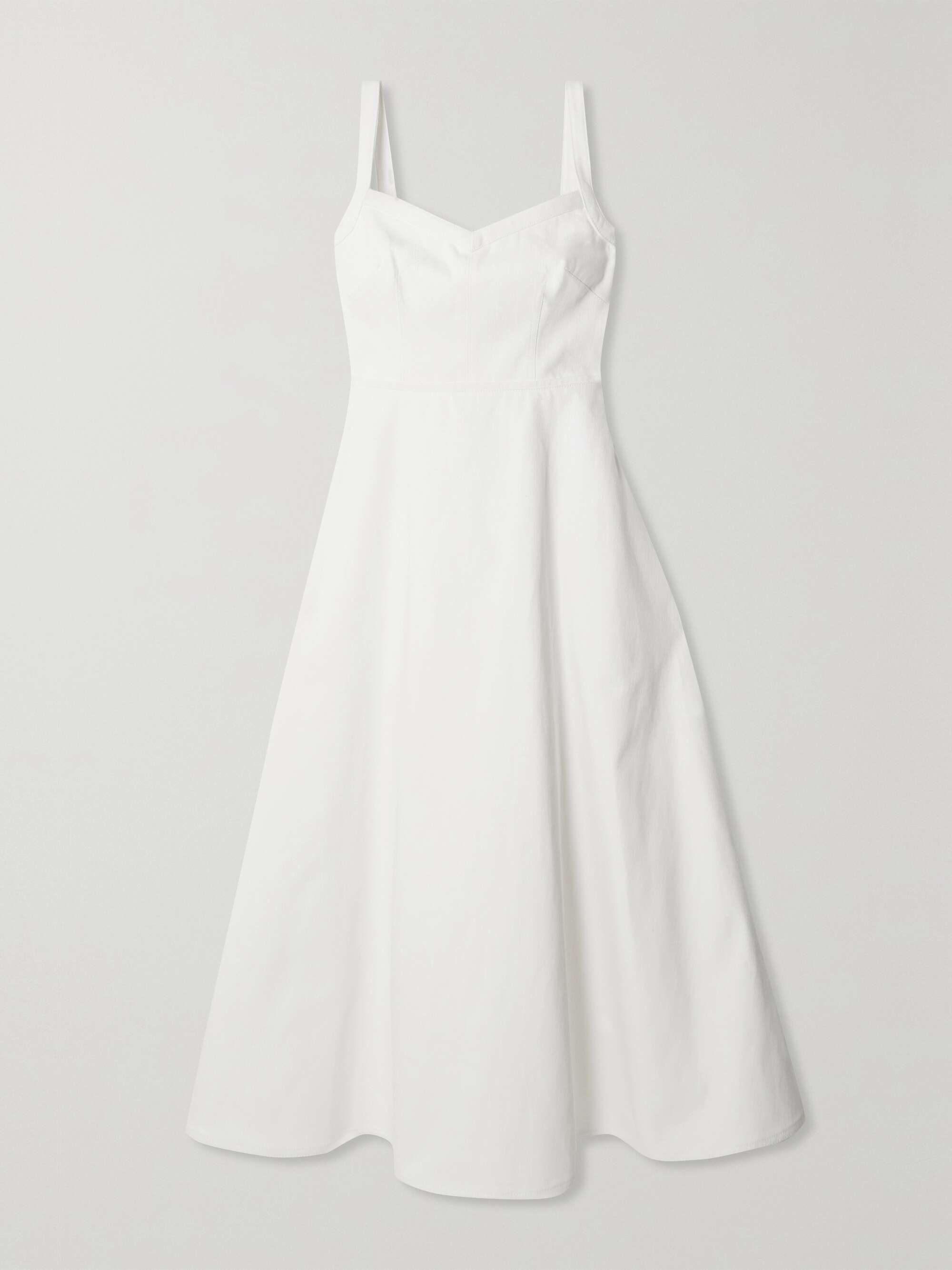 EMILIA WICKSTEAD Elvita pleated denim midi dress NET A PORTER