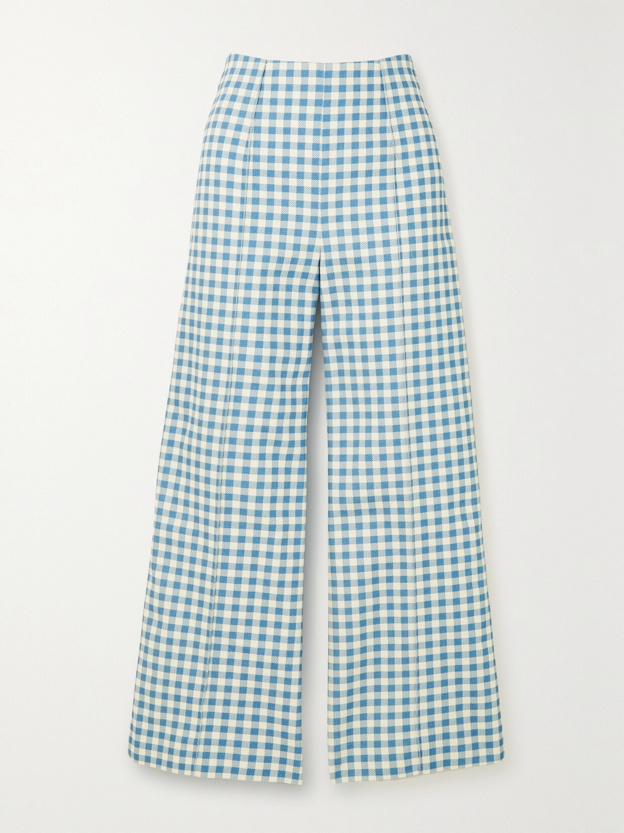 Emilia Wickstead - Daffine Gingham Wide-leg Jeans - Blue