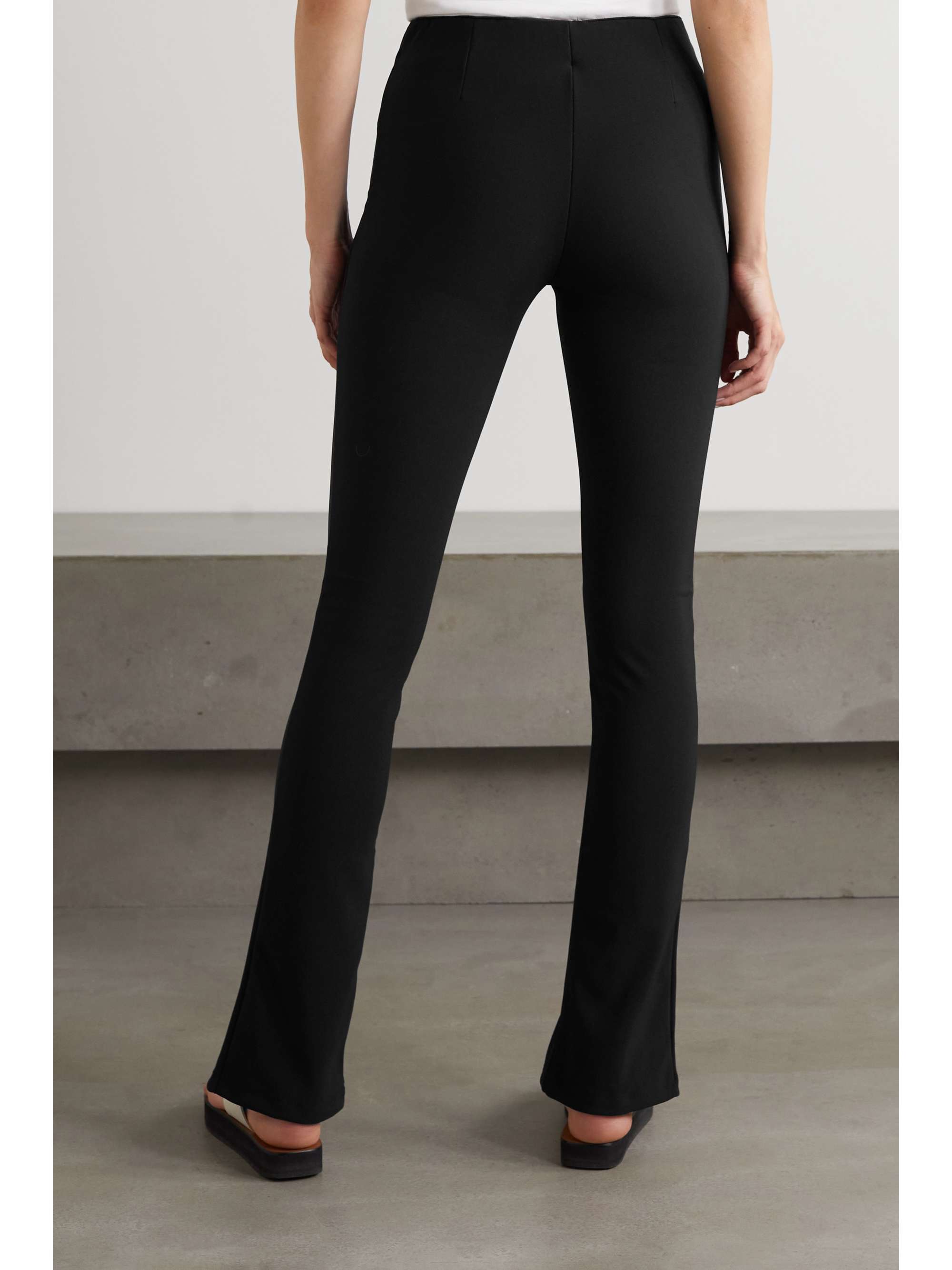 FRANKIE SHOP Reya ribbed stretch-jersey flared leggings