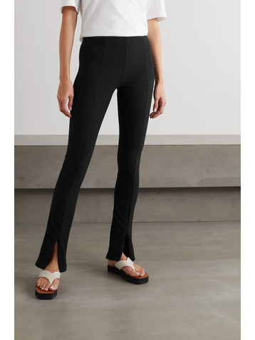 The Frankie Shop Reya ribbed stretch-jersey flared leggings