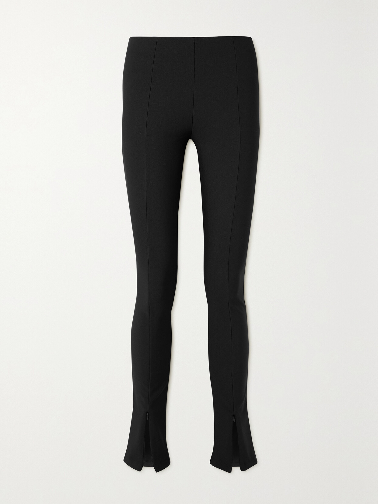 The Frankie Shop - Reya Ribbed Stretch-jersey Flared Leggings - Black