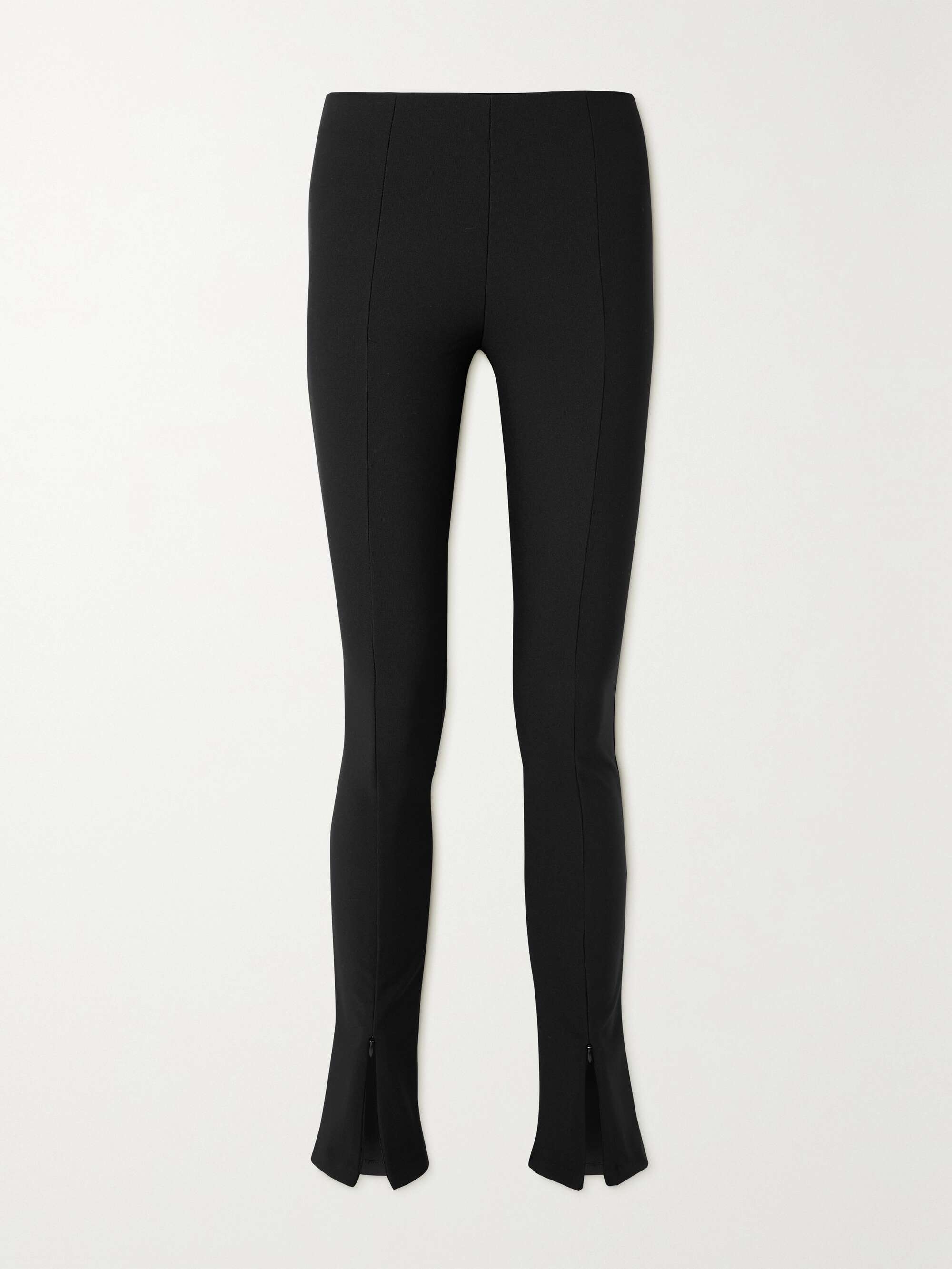 Womens Black High-Waisted Flared Jersey Leggings