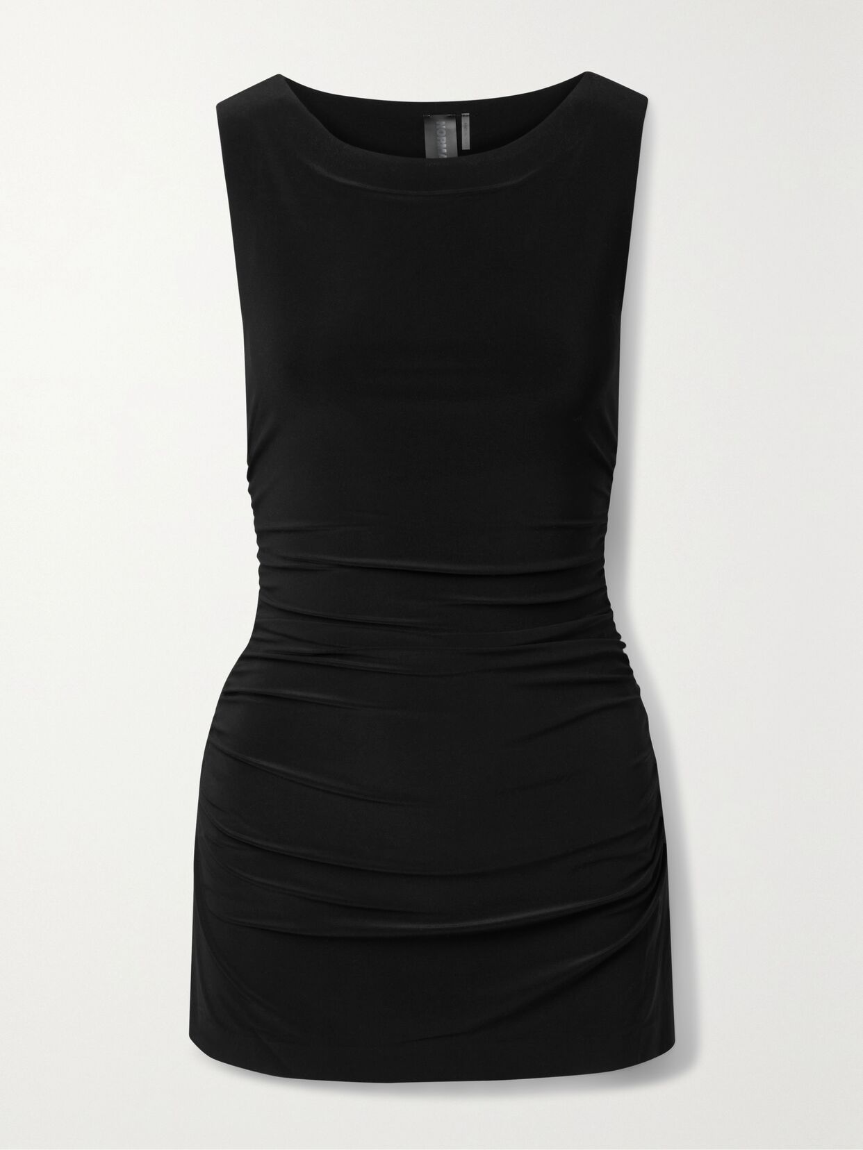 Norma Kamali Ruched stretch-jersey mini dress