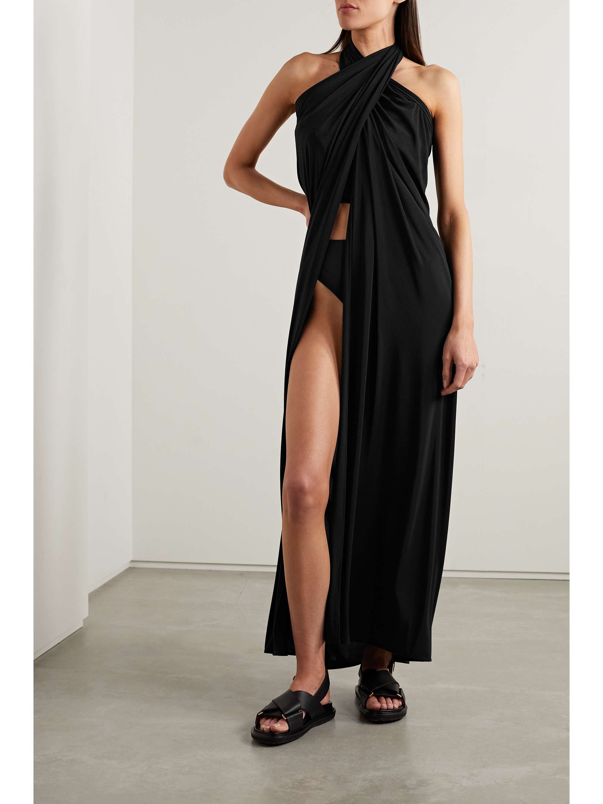 NORMA KAMALI Ernie stretch-jersey pareo