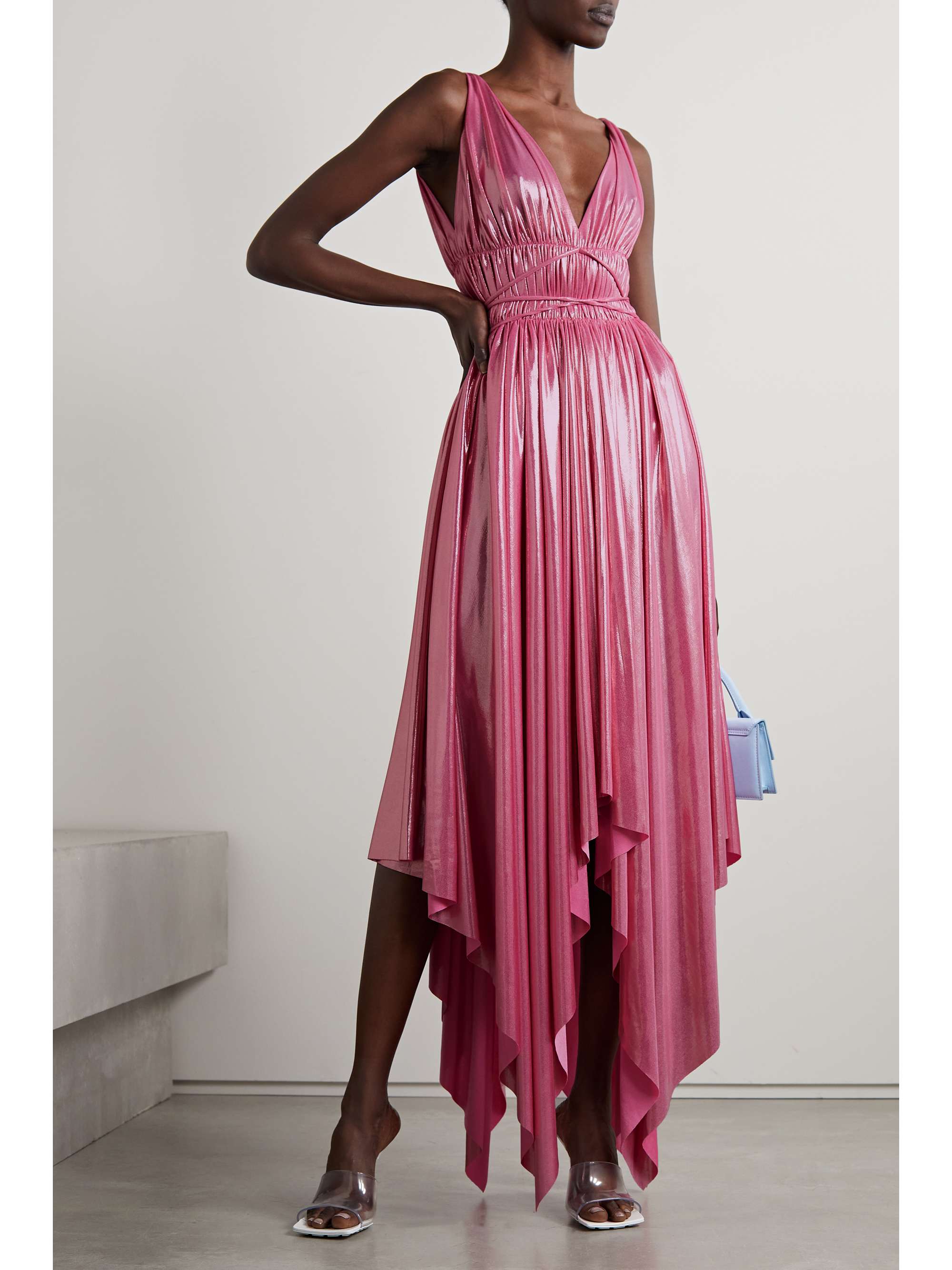 Pink lame store dress