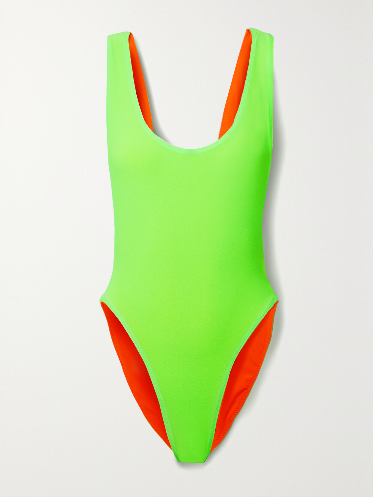 Norma Kamali - Marissa Reversible Neon Swimsuit - Green