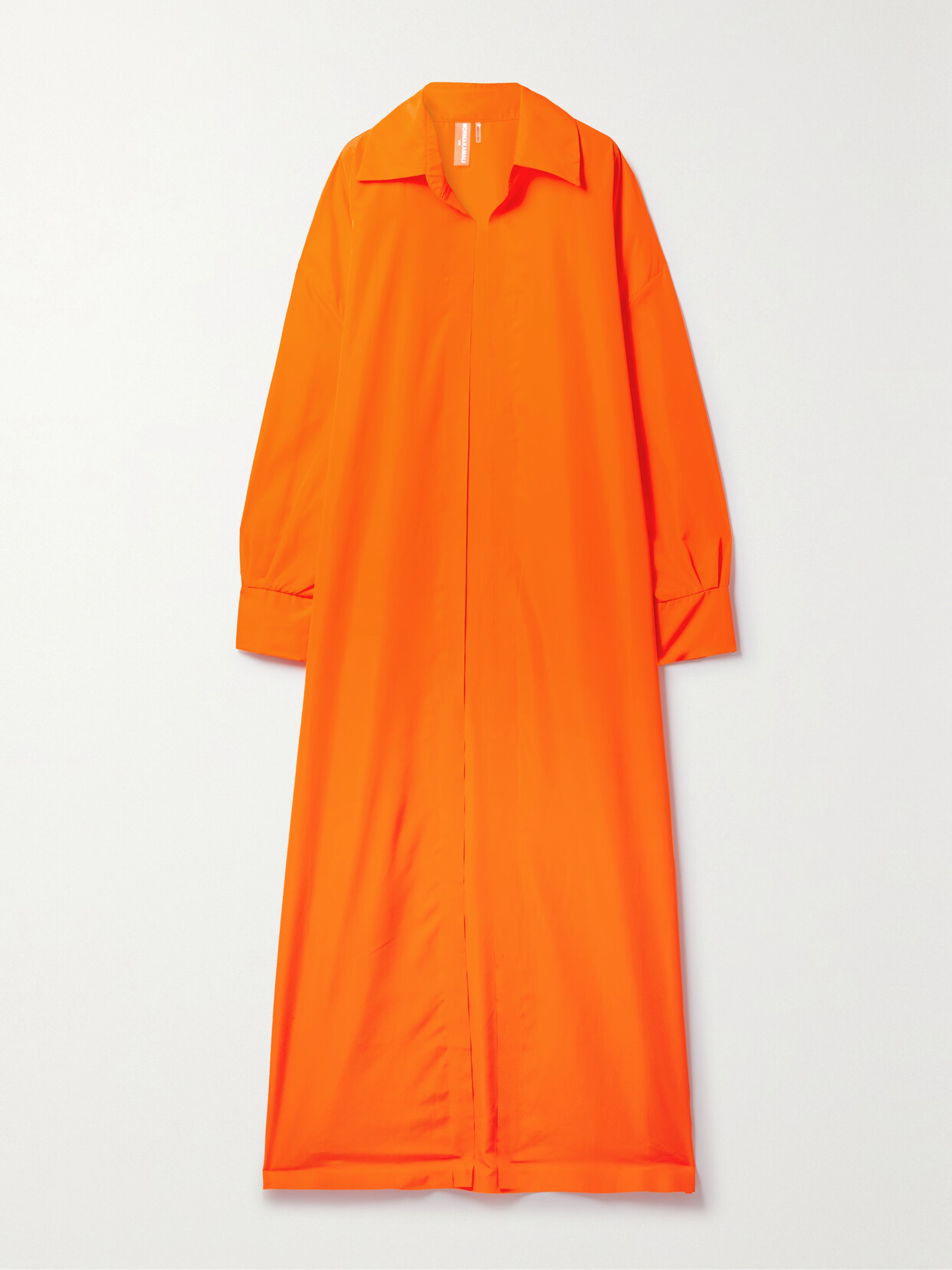 Norma Kamali - Oversized Neon Sateen Shirt - Orange