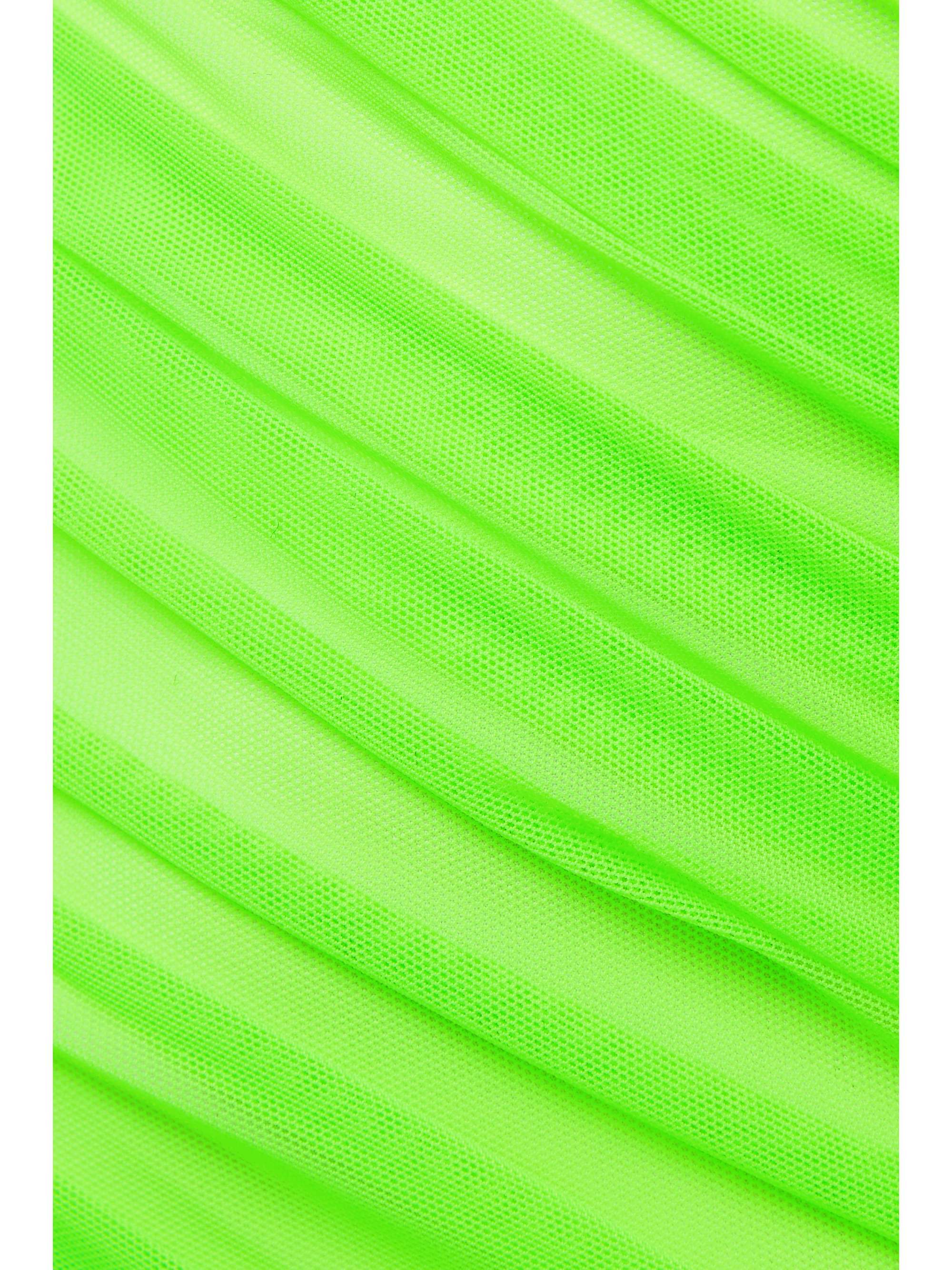 NORMA KAMALI Walter Mio strapless ruched neon stretch-tulle swimsuit