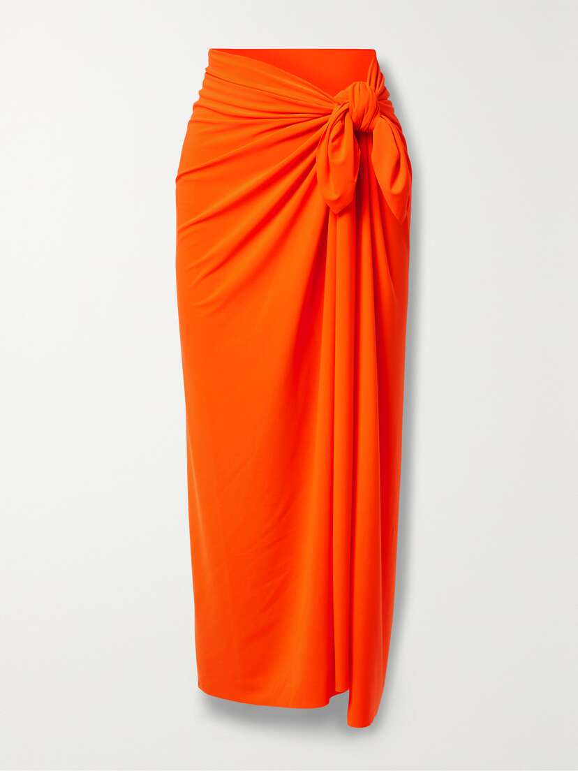 Norma Kamali Ernie Neon Stretch-jersey Pareo