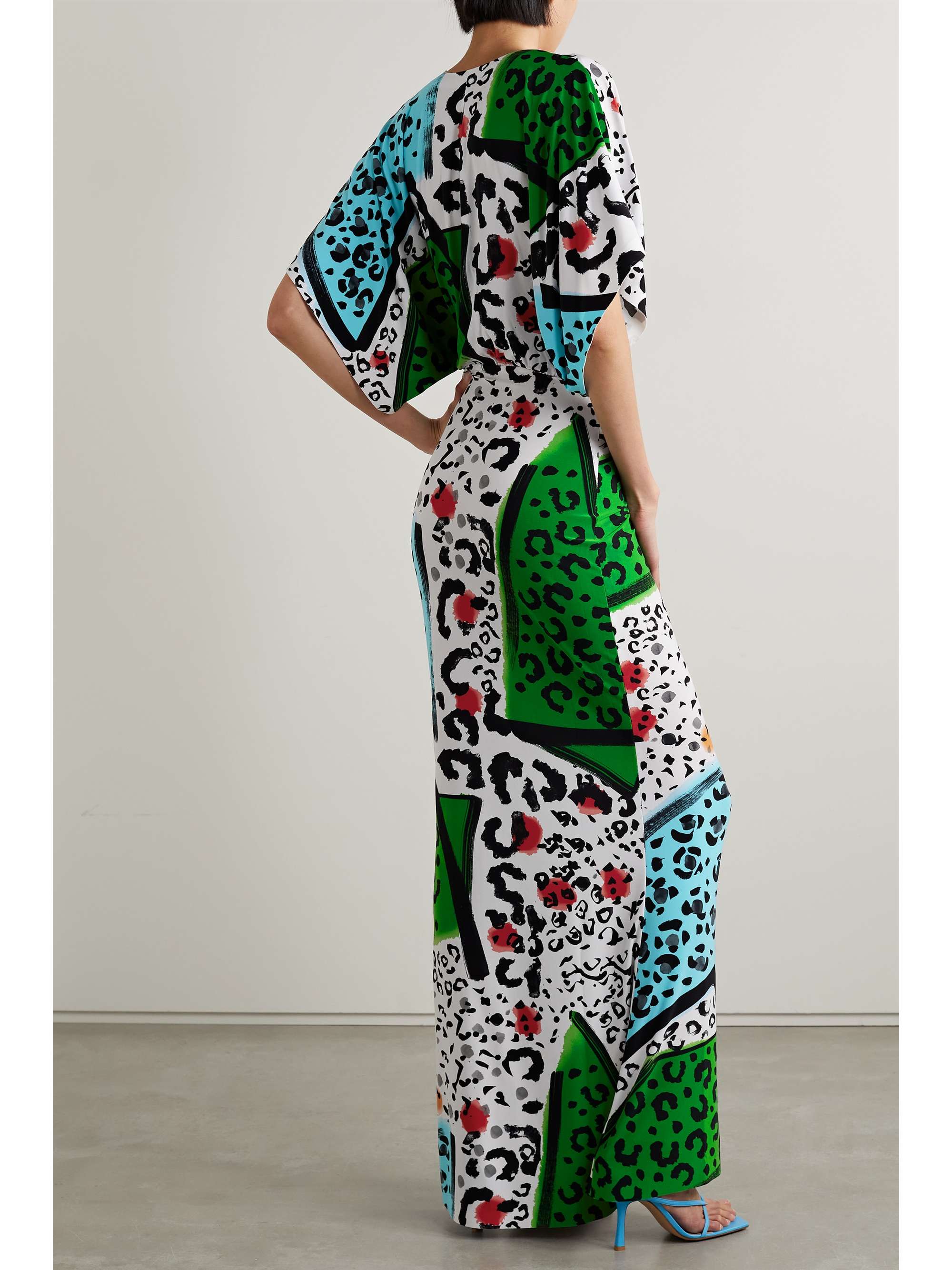 NORMA KAMALI Obie printed stretch-jersey gown