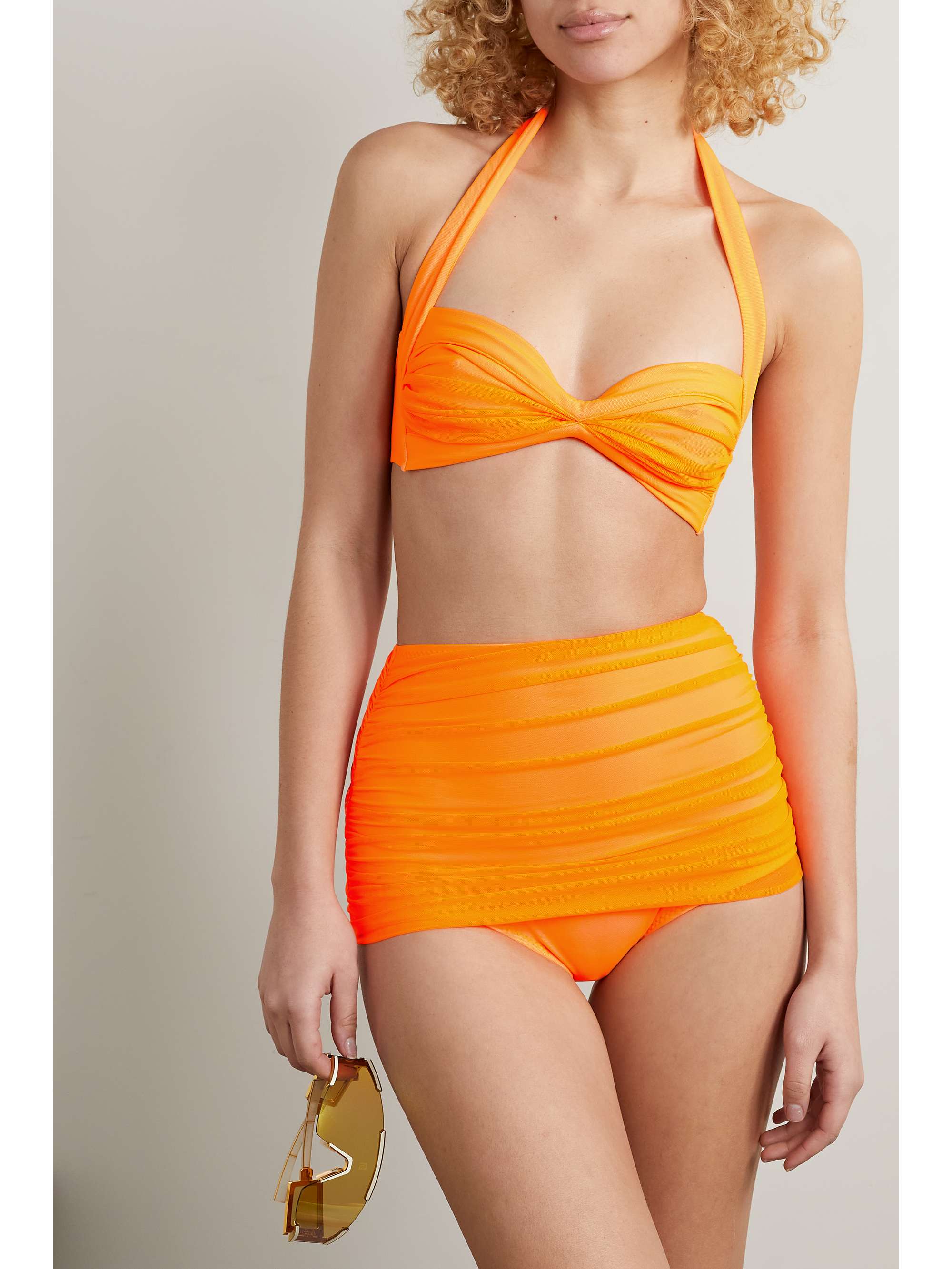 NORMA KAMALI Bill ruched bikini briefs