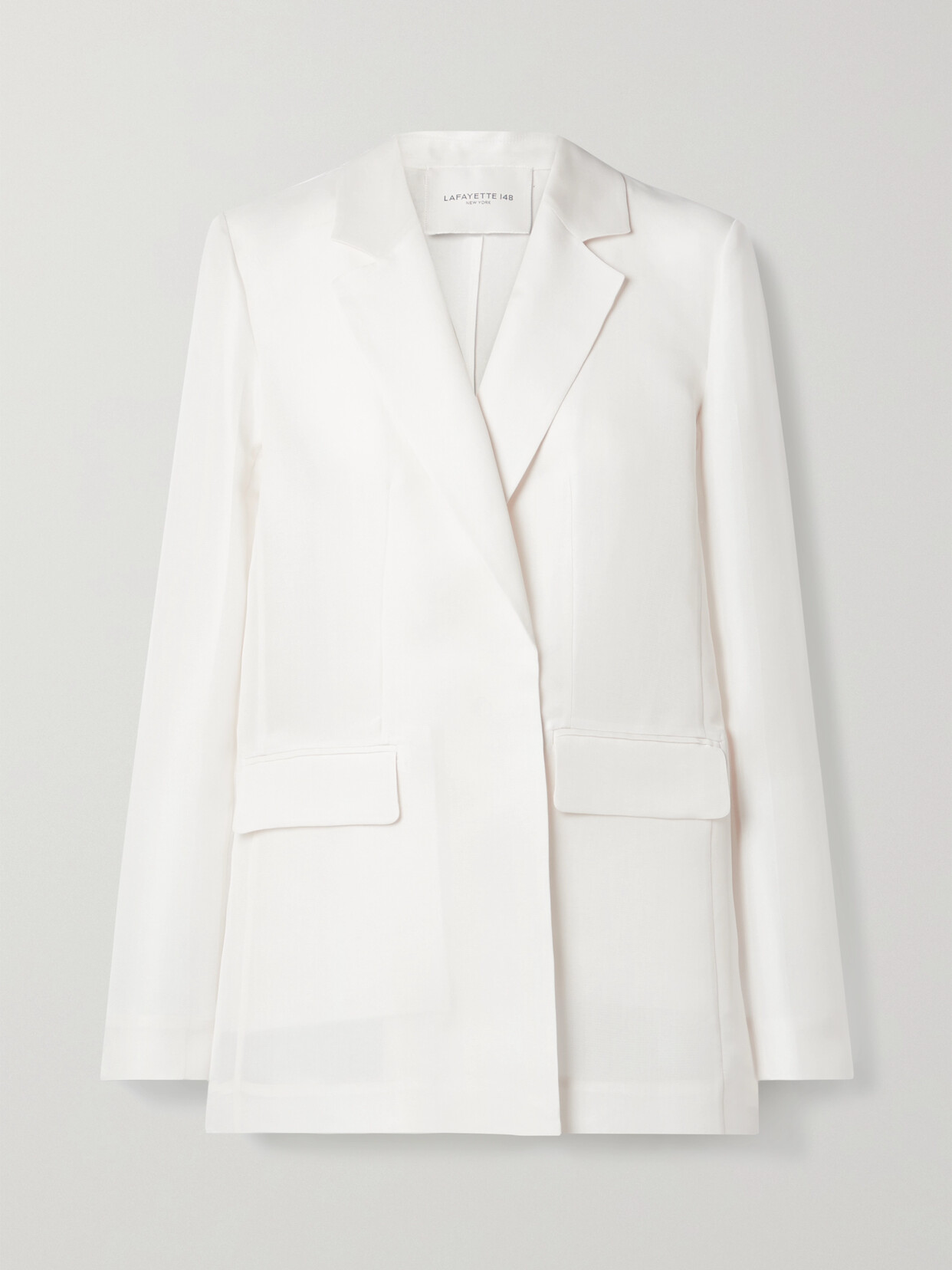 Lafayette148 - Silk-organza Blazer - White