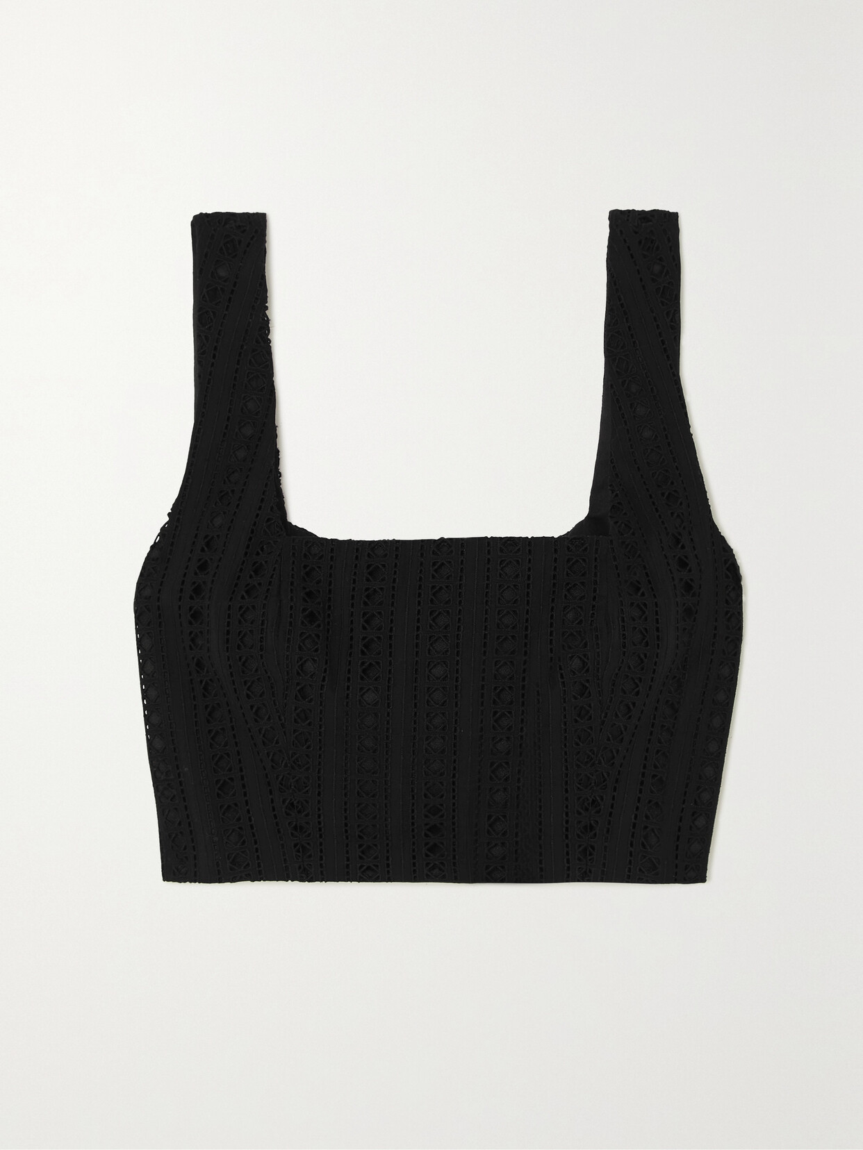 Adam Lippes - Broderie Anglaise Cotton Top - Black