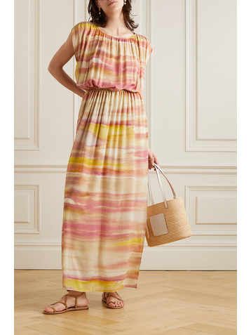 Loro Piana Edwina printed silk-crepe maxi dress