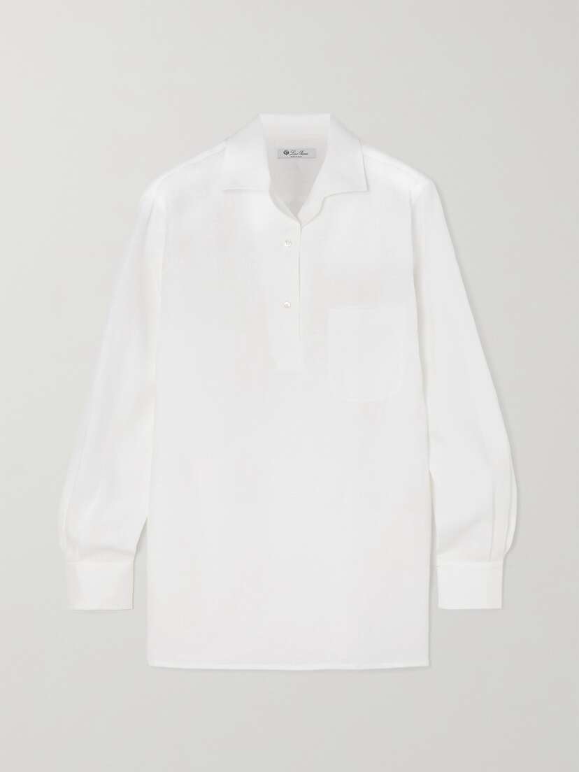 Loro Piana Appliquéd Linen Shirt