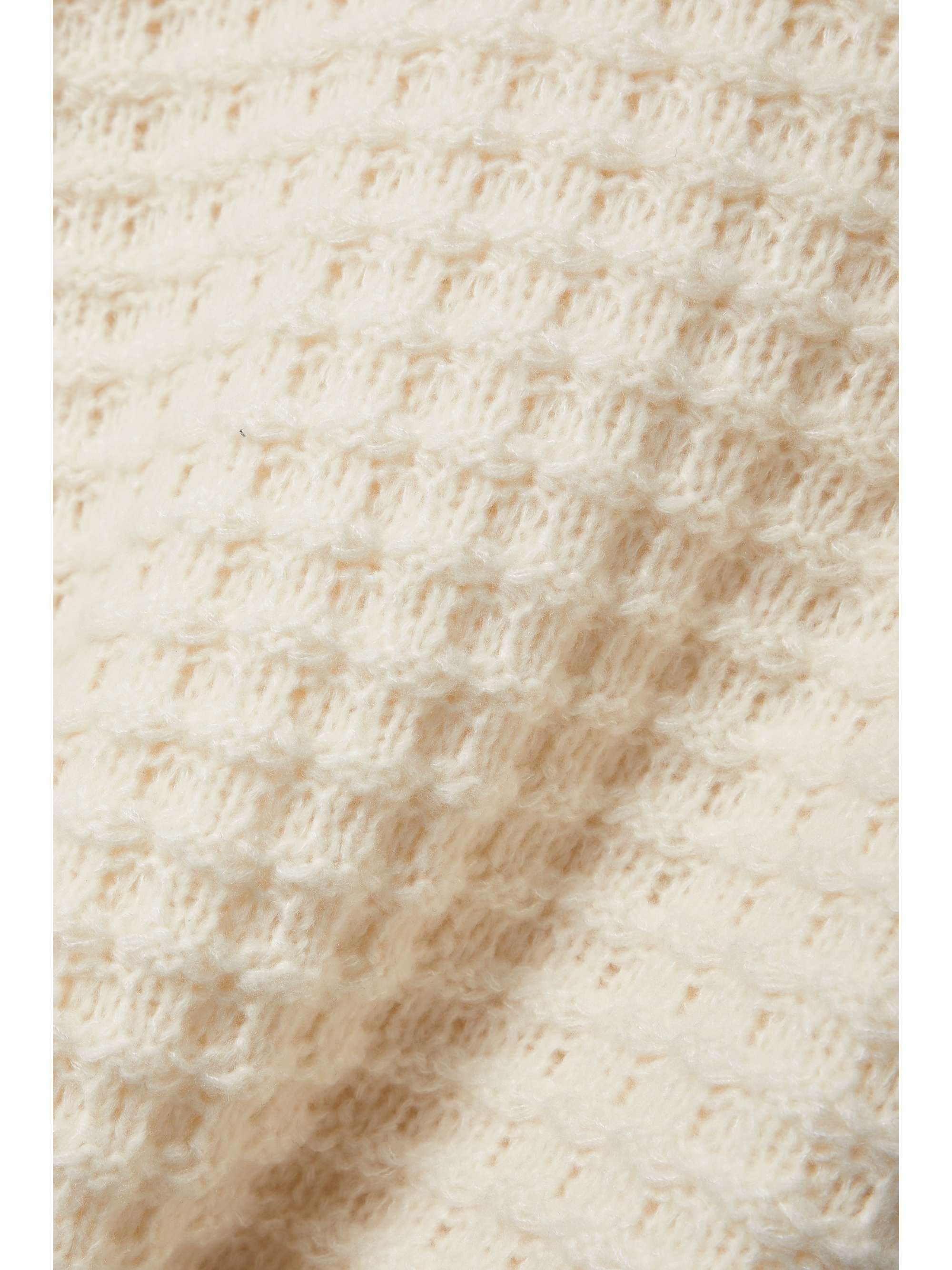 LORO PIANA Waffle-knit cashmere and silk-blend turtleneck sweater
