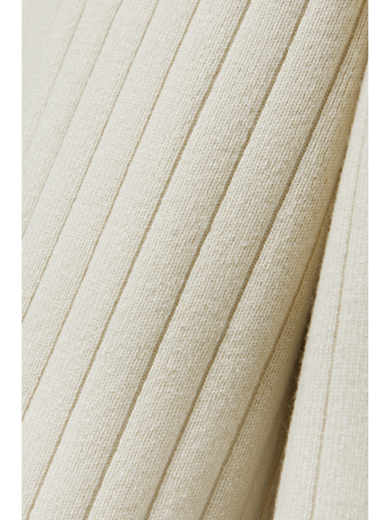 Loro Piana Ribbed Cashmere-blend Track Pants In Cream