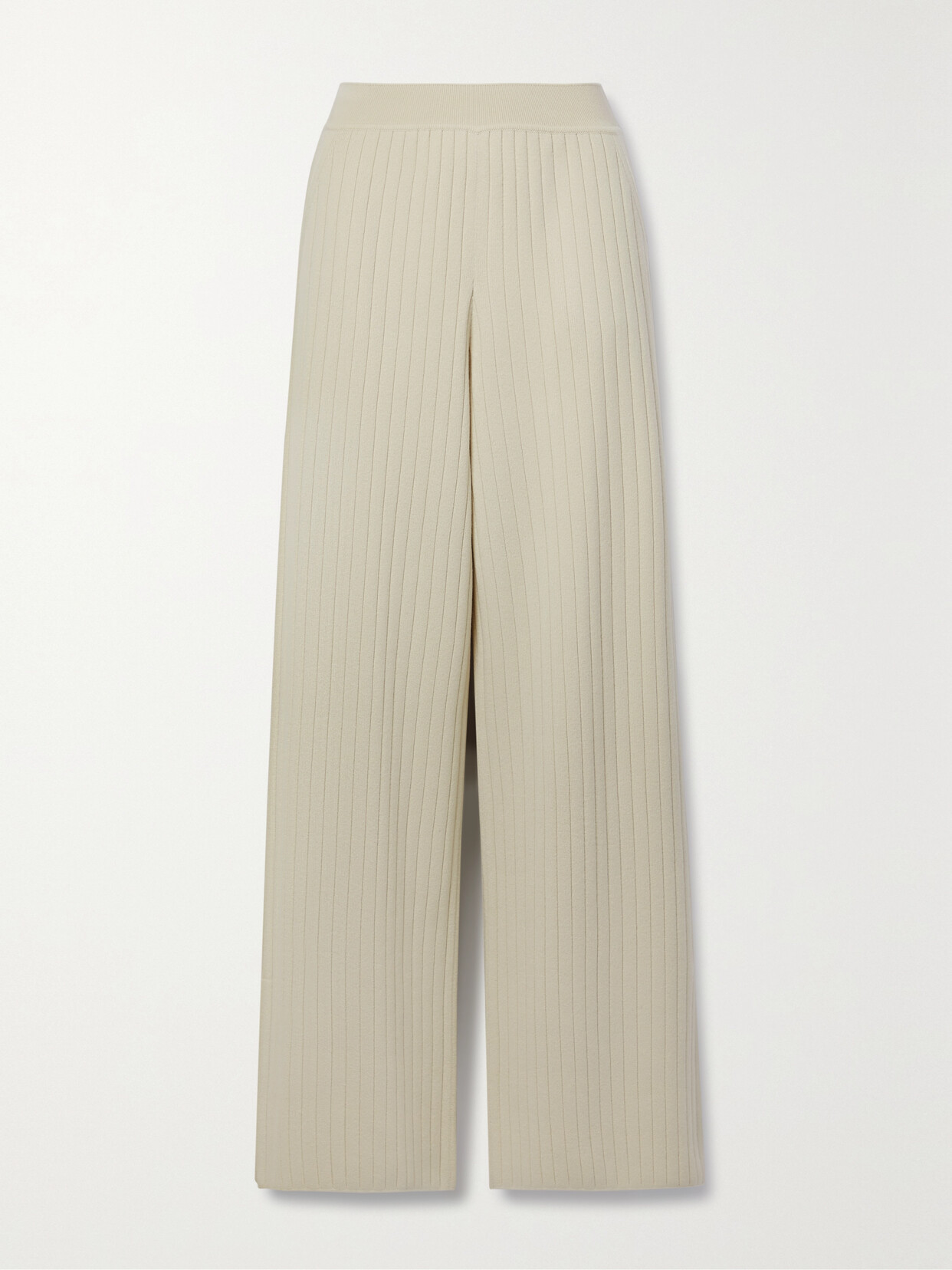 Loro Piana - Ribbed Cashmere-blend Track Pants - Cream