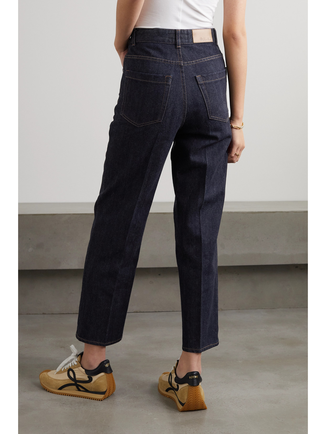 Shop Loro Piana High-rise Straight-leg Jeans In Blue