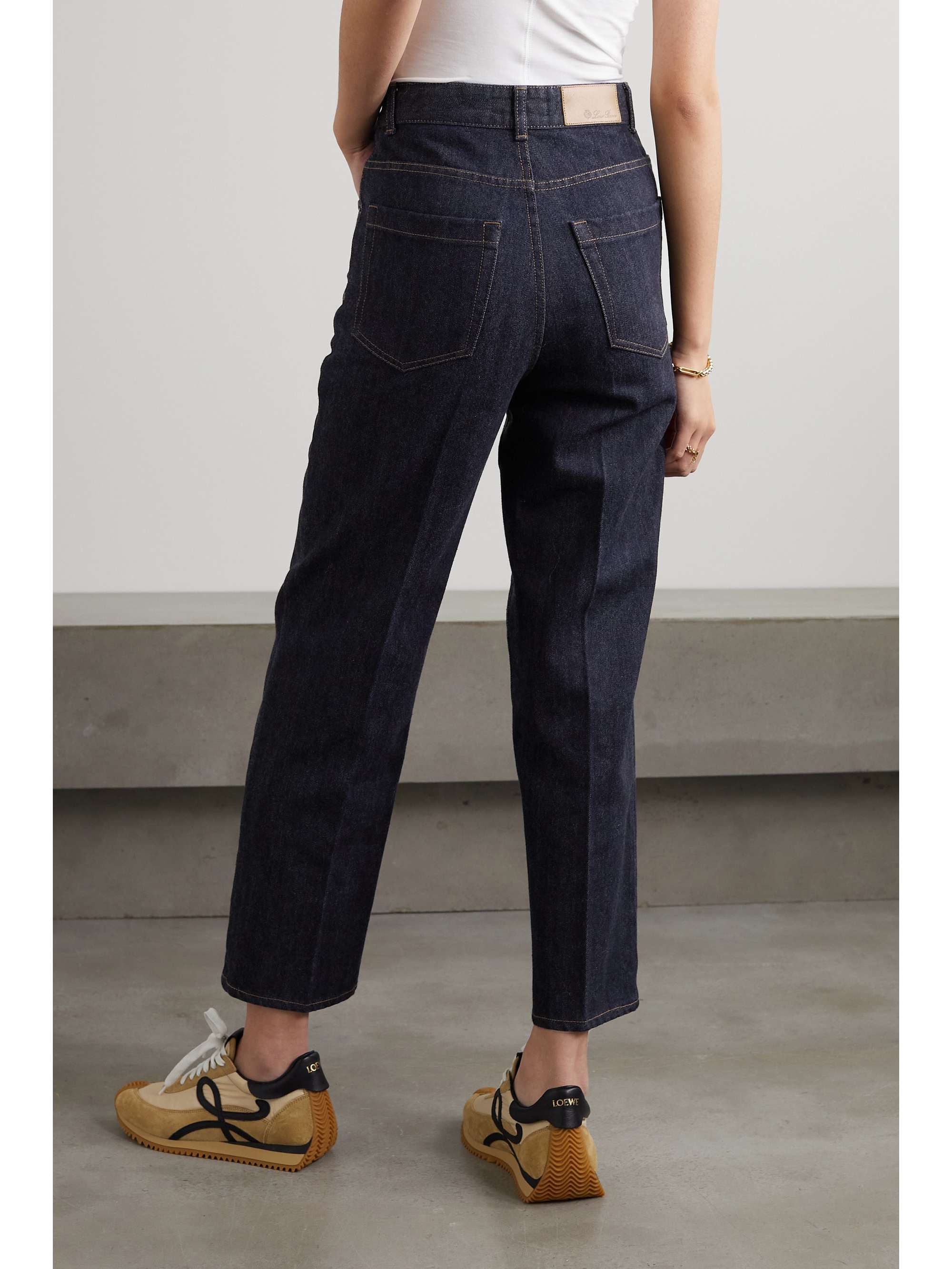 LORO PIANA High-rise straight-leg jeans