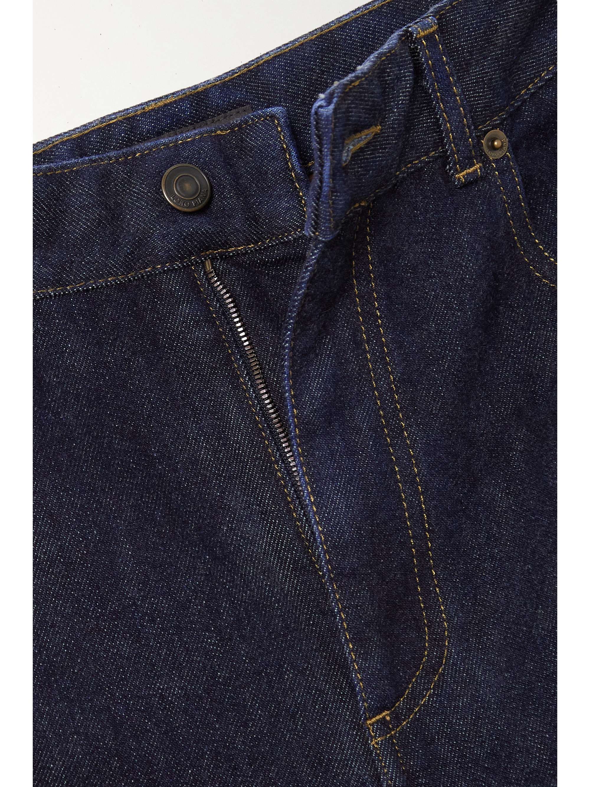 LORO PIANA High-rise straight-leg jeans