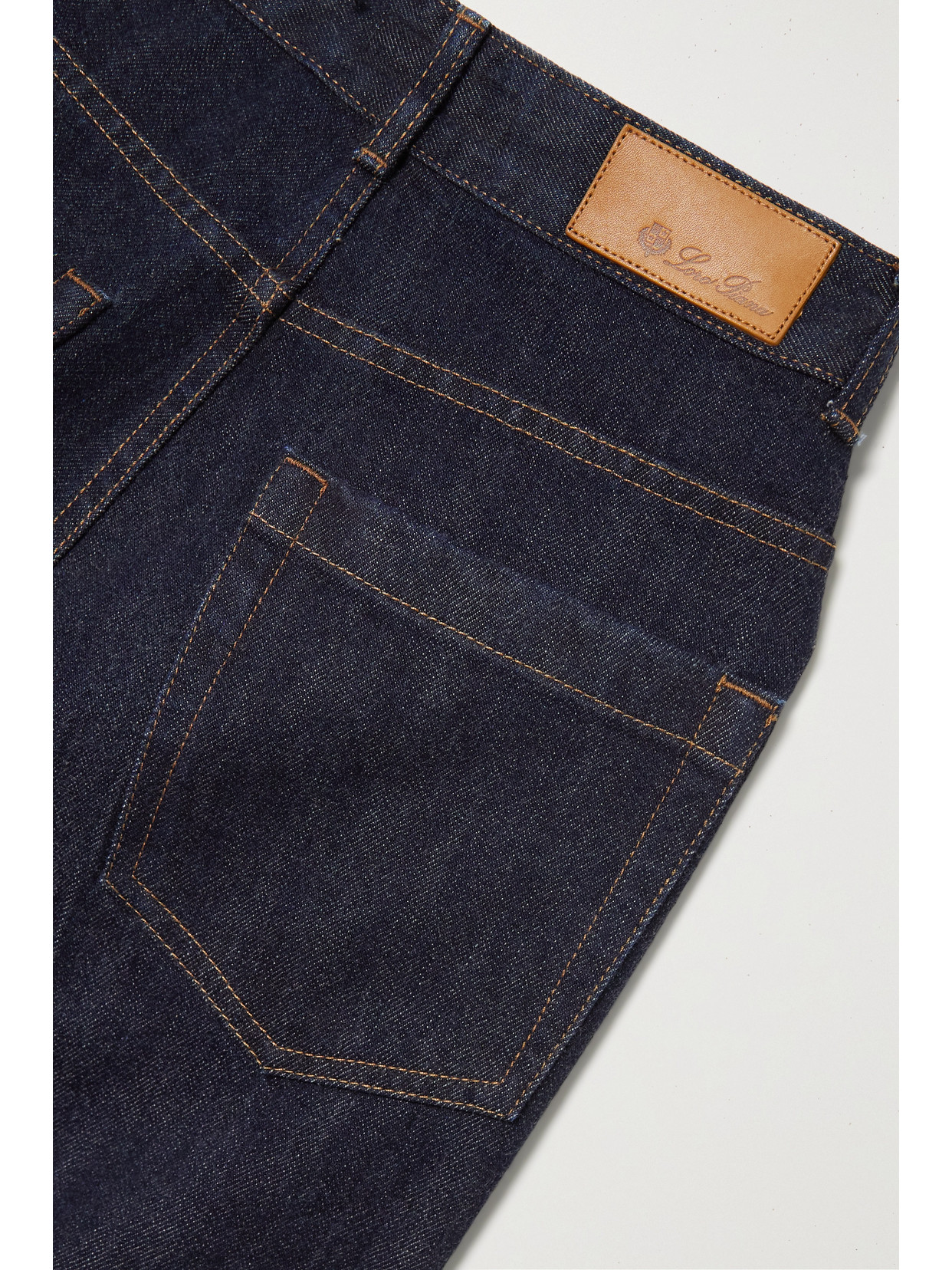 LORO PIANA HIGH-RISE STRAIGHT-LEG JEANS