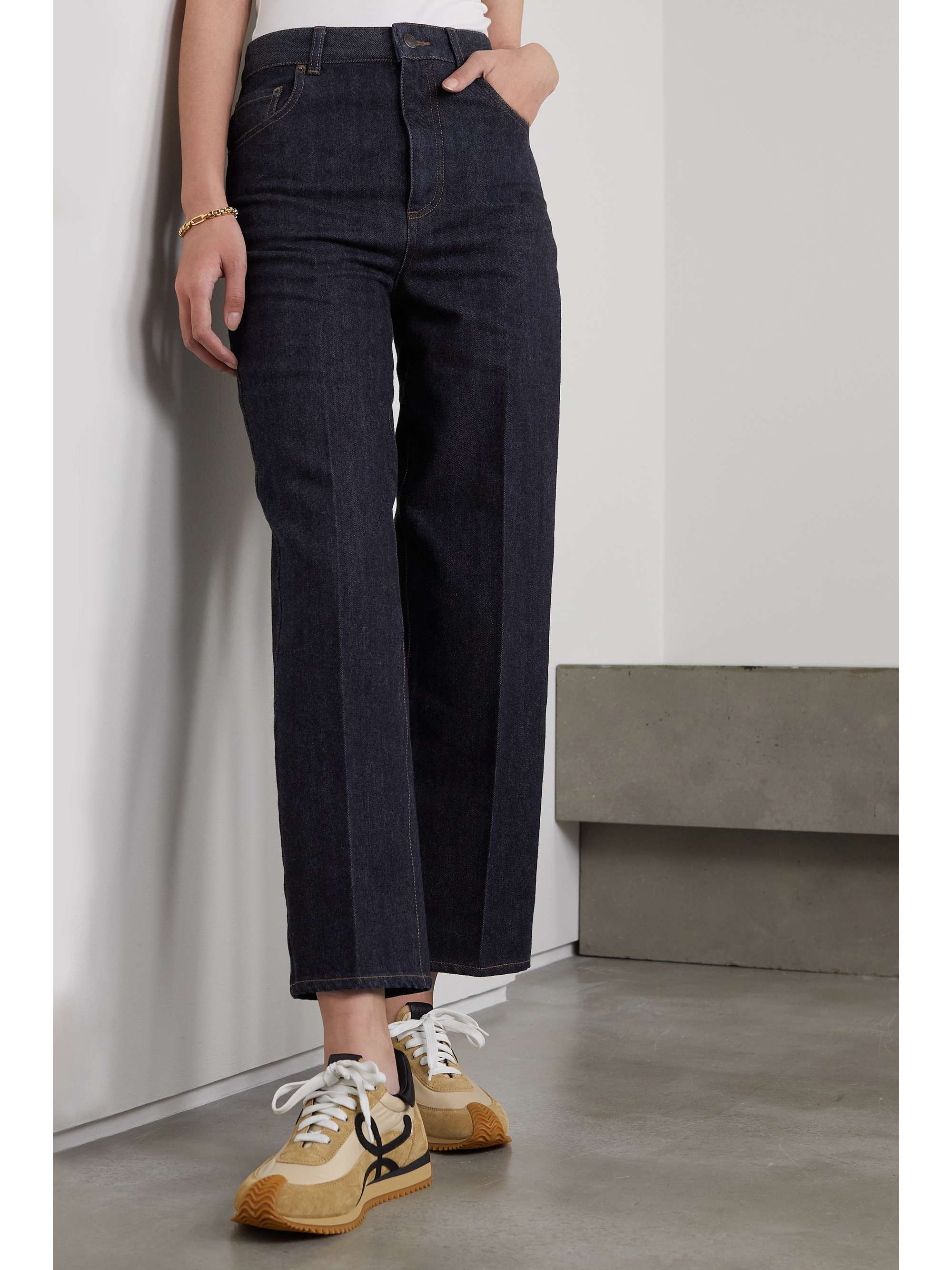 LORO PIANA High-rise straight-leg jeans