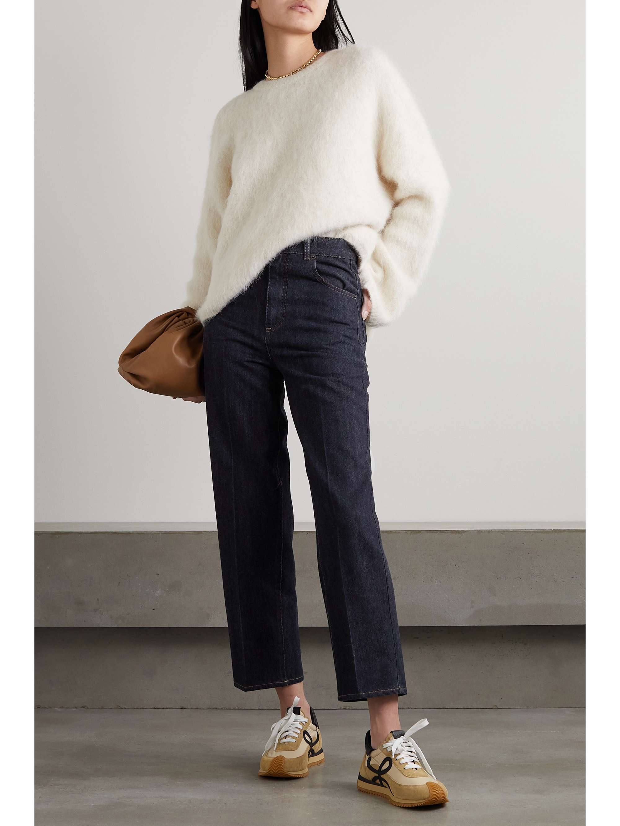 LORO PIANA High-rise straight-leg jeans