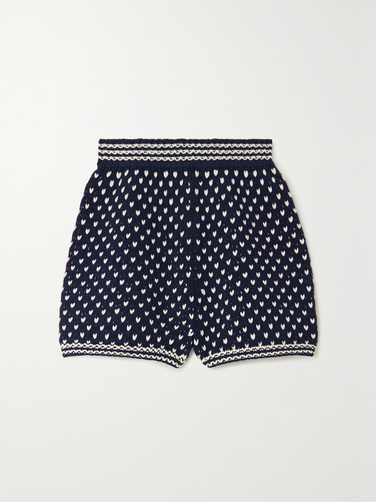 Loro Piana Jacquard-knit Cotton Shorts - Blue