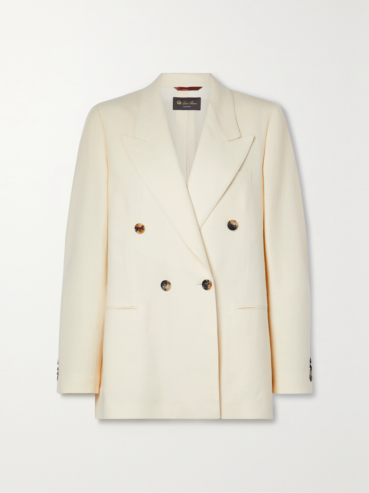 Loro Piana Aurora Linen And Wool-blend Twill Blazer In White