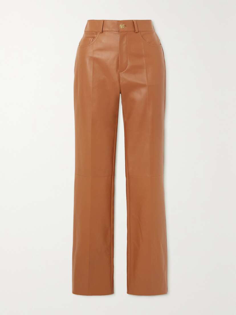 Loro Piana Leather Straight-leg Pants