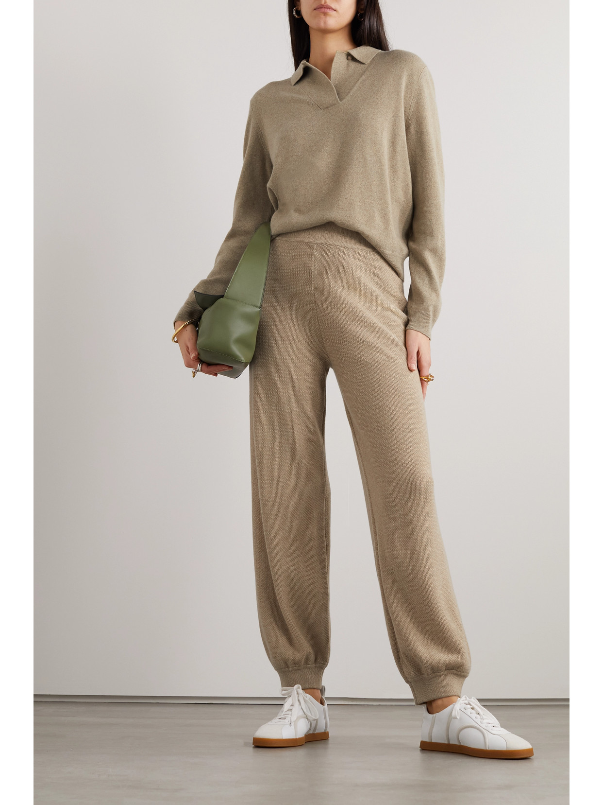 Shop Loro Piana Cashmere Track Pants In Neutrals