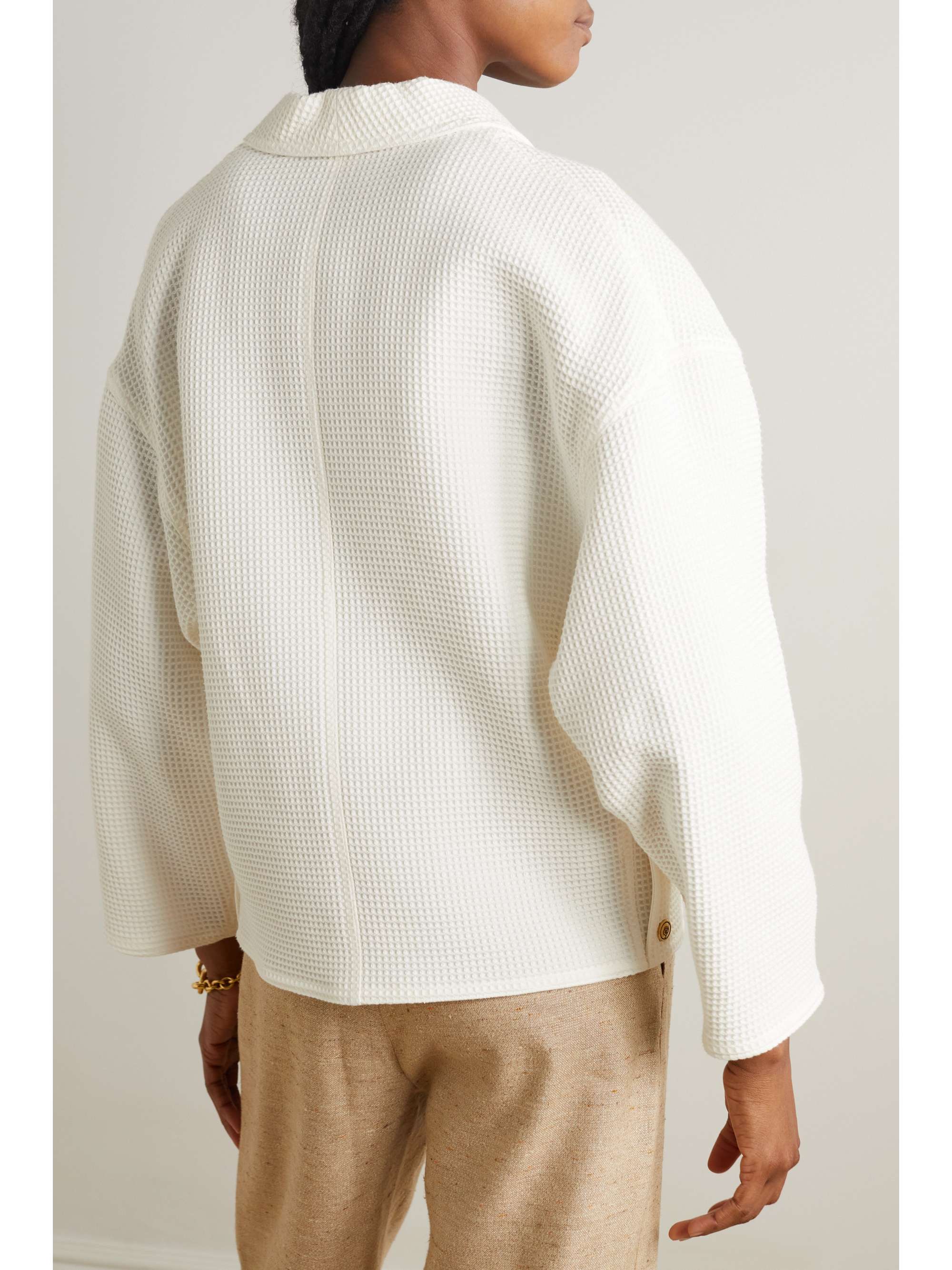 LORO PIANA Shana waffle-knit cotton cardigan | NET-A-PORTER