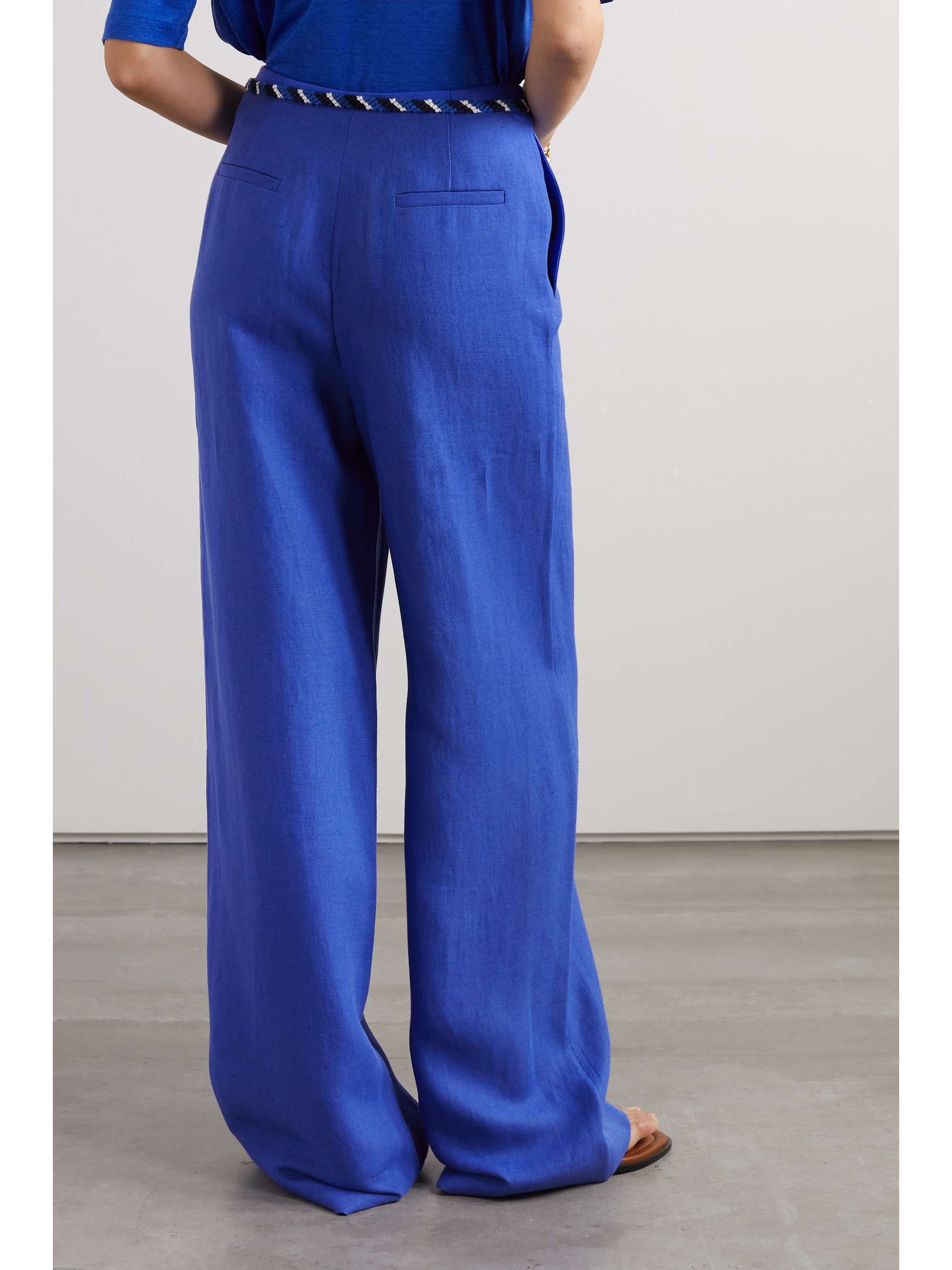 LORO PIANA Antigua linen-twill wide-leg pants | NET-A-PORTER