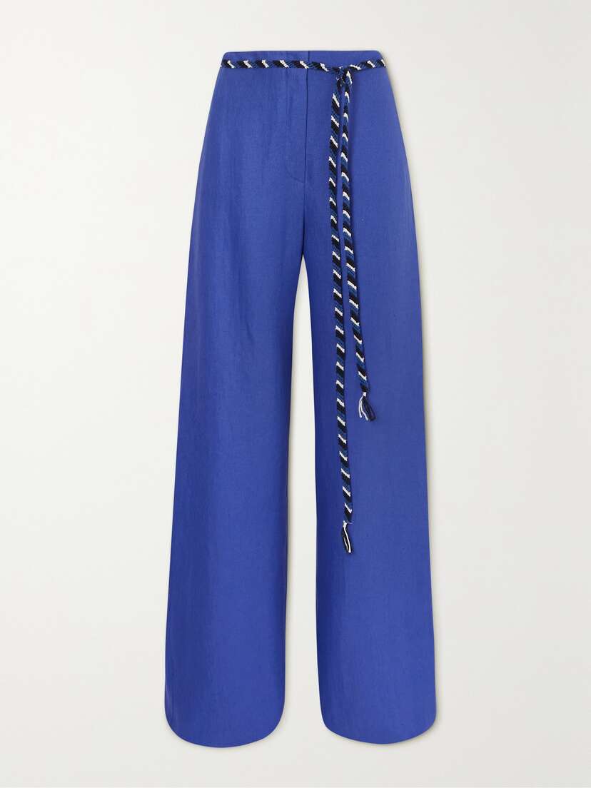 Loro Piana Antigua Linen-twill Wide-leg Pants