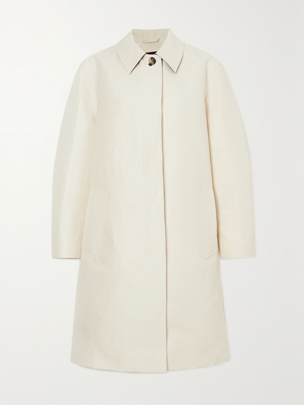 LOROPIANA 코튼 리넨 코트