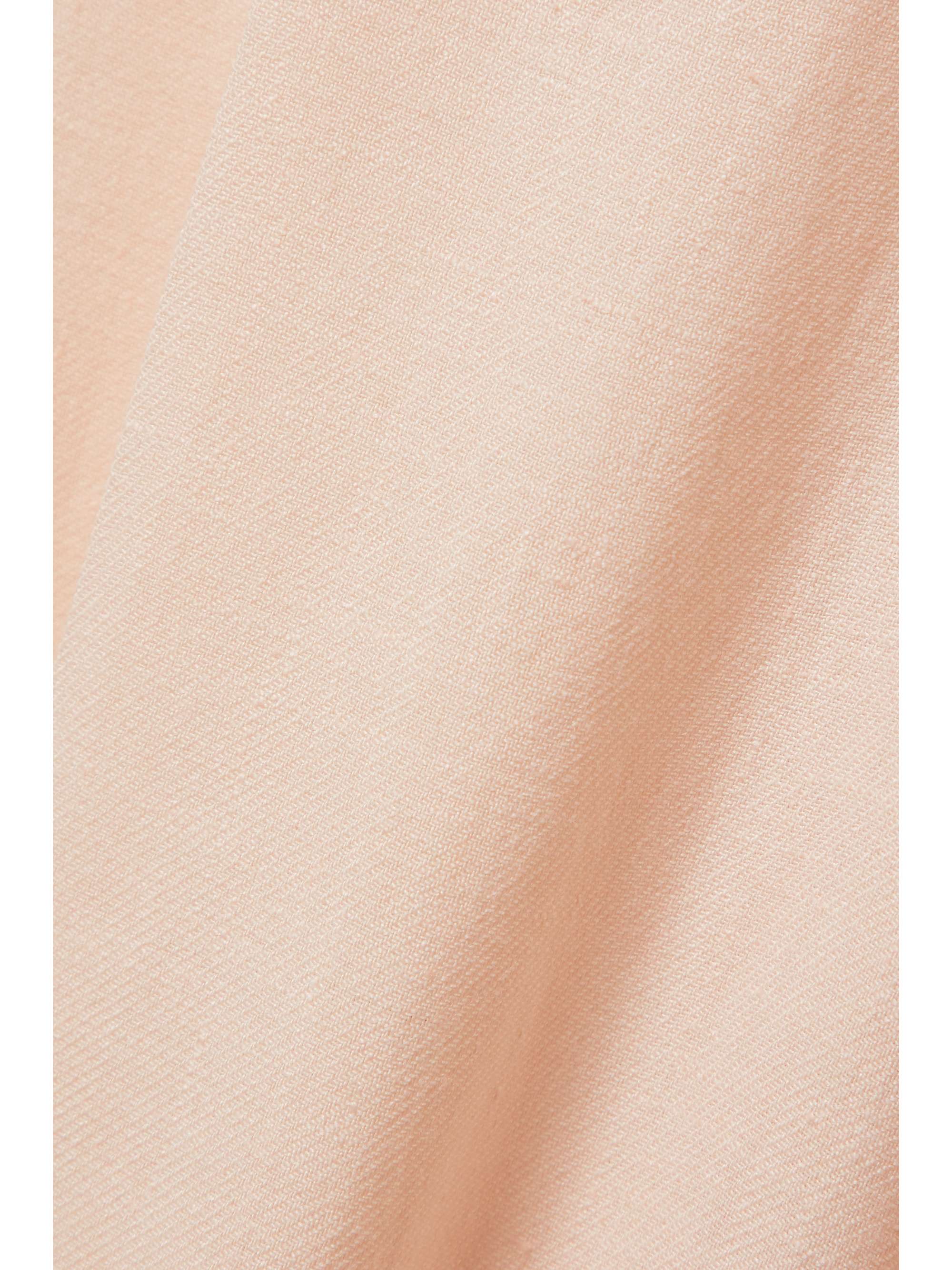 LORO PIANA Nyack pleated linen and wool-blend wide-leg pants