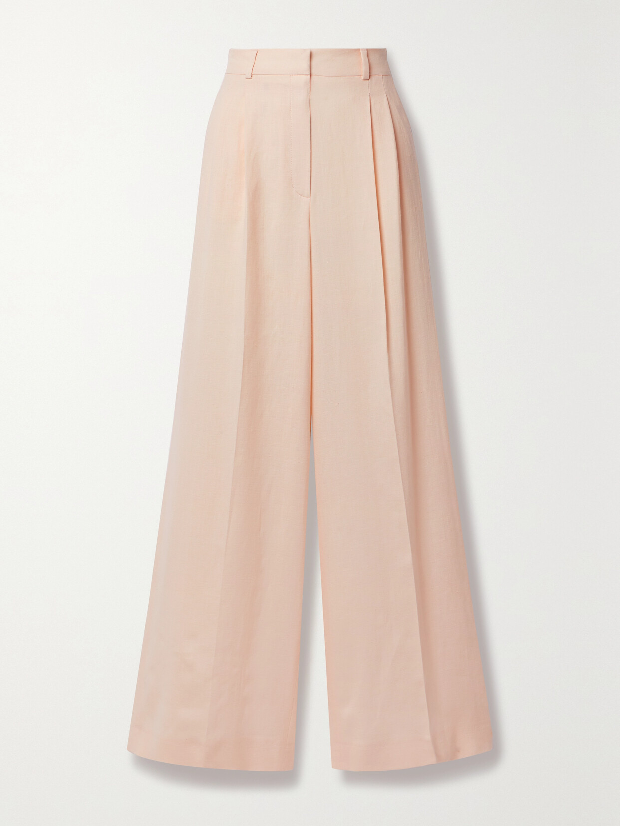 Loro Piana - Nyack Pleated Linen And Wool-blend Wide-leg Pants - Cream