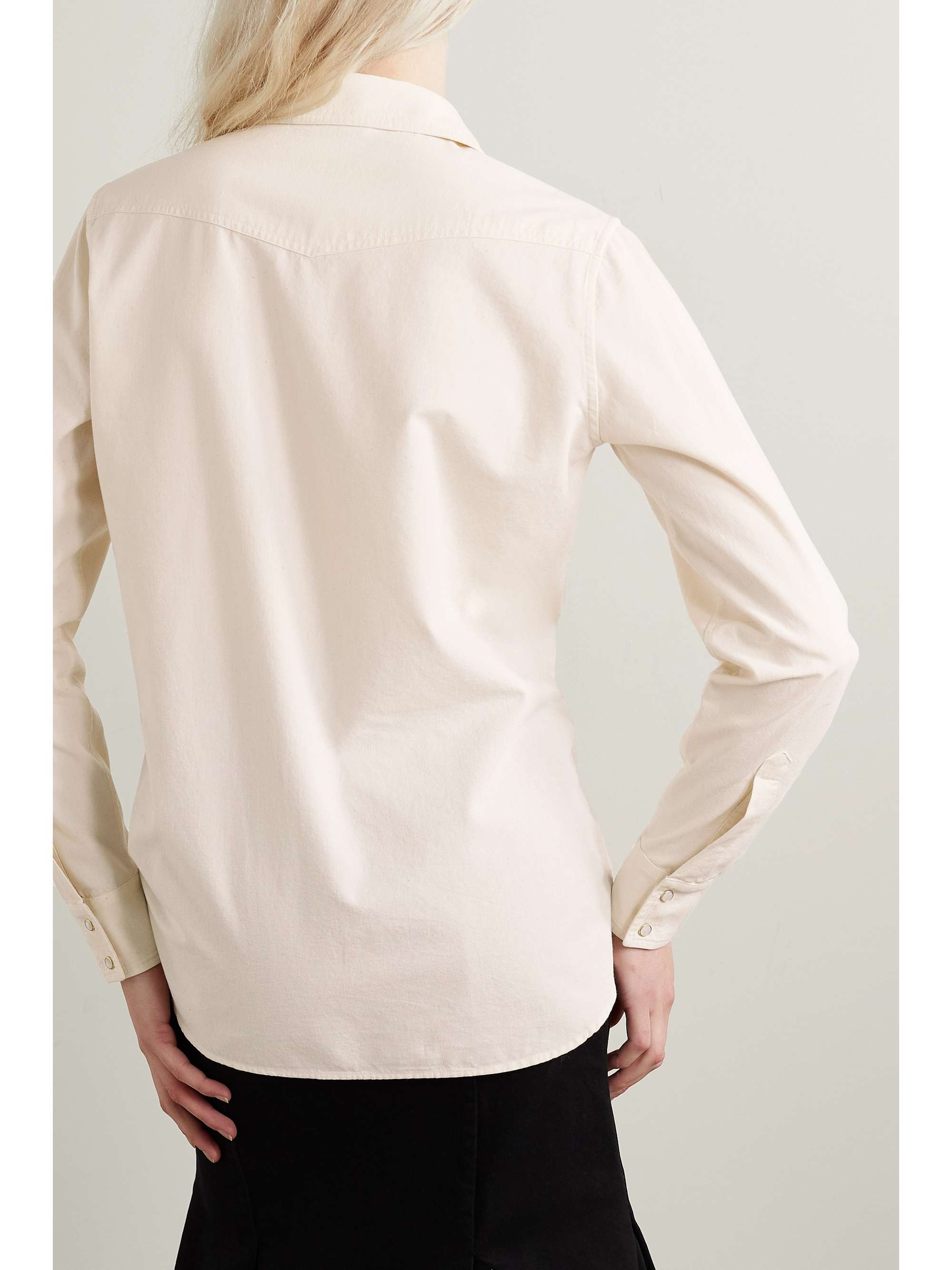LORO PIANA Cotton-chambray shirt
