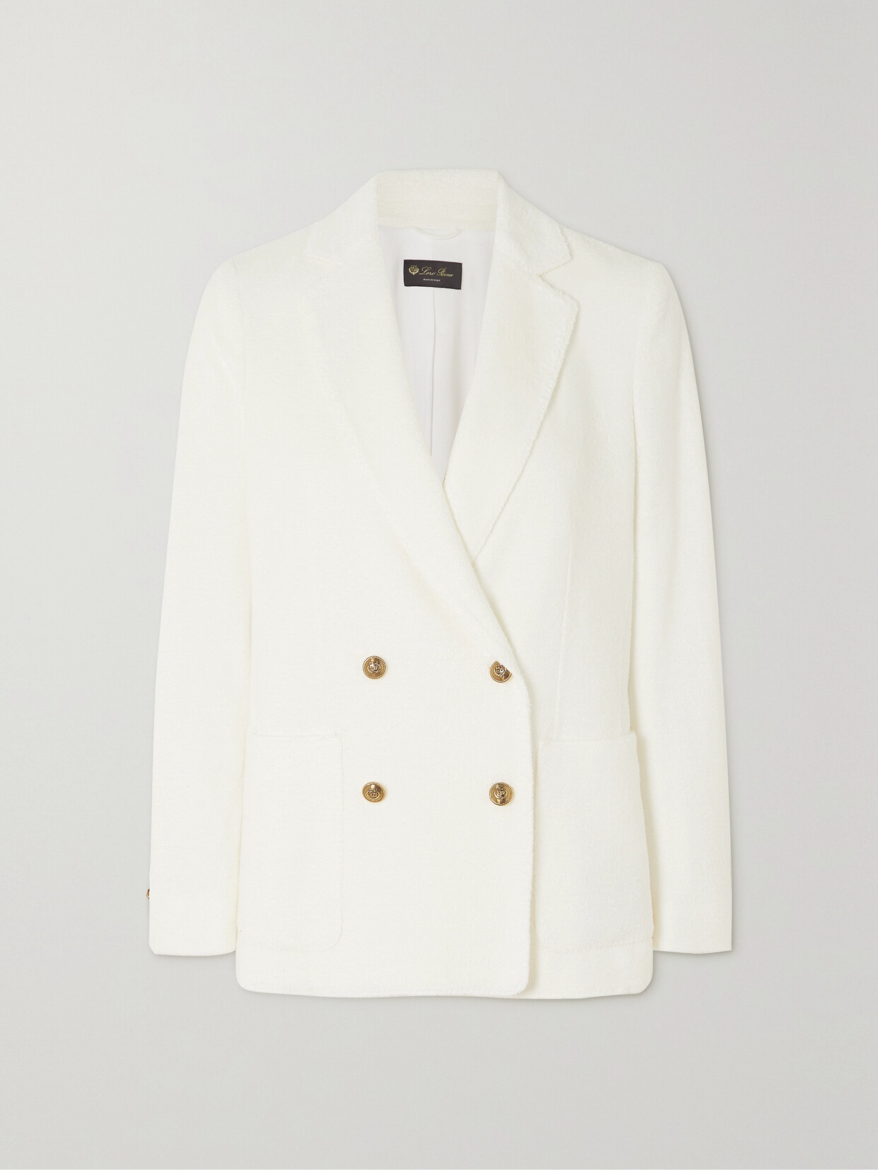 Loro Piana Chiavari Linen And Cotton Jacket In White