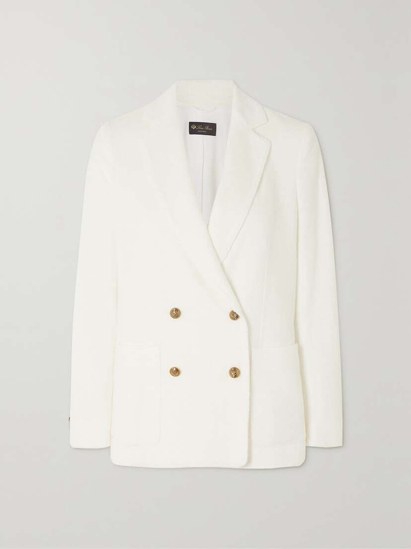 Loro Piana Chiavari Double-breasted Linen And Cotton-blend Terry Blazer