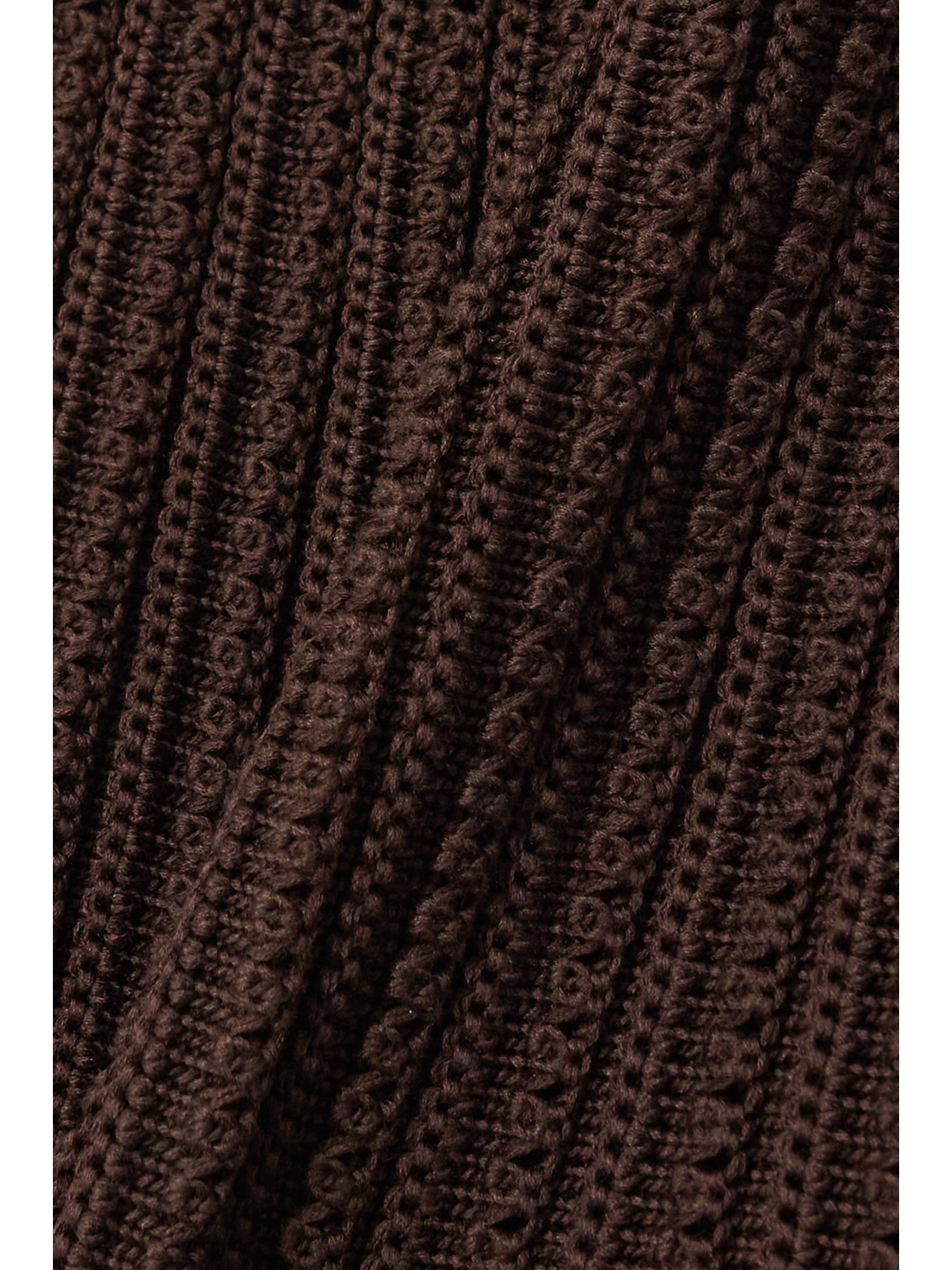 Shop Loro Piana Castellana Crocheted Silk And Cotton-blend Dress In Brown