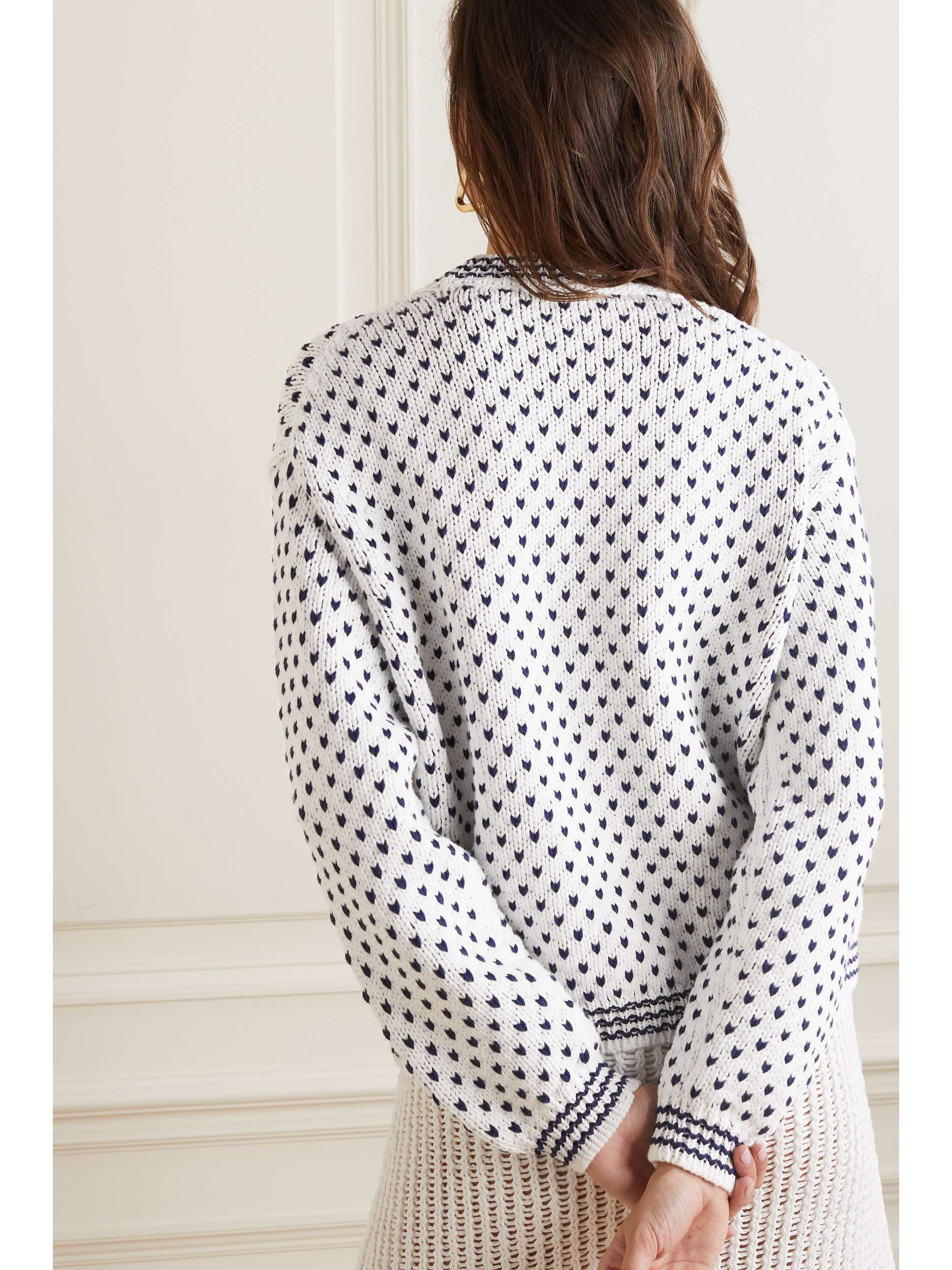 LORO PIANA Cotton-jacquard sweater