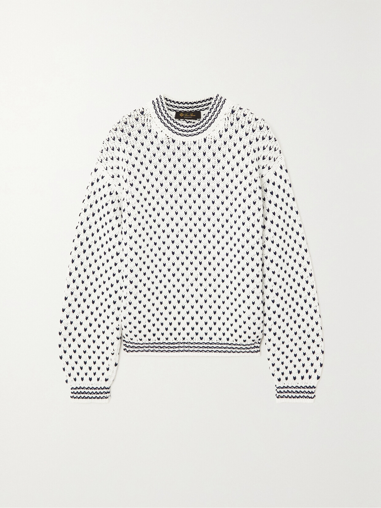 Loro Piana Heart Sweater In B2z8 Whitedark Se