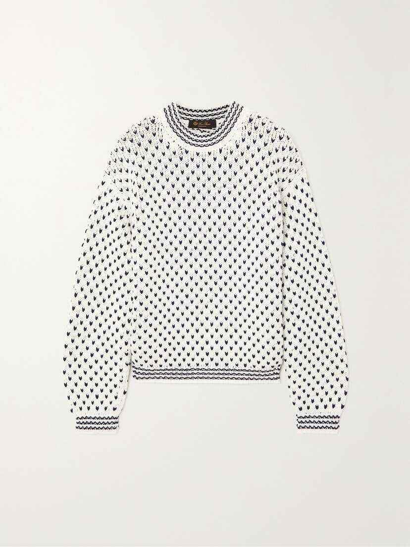 Loro Piana Cotton-jacquard Sweater