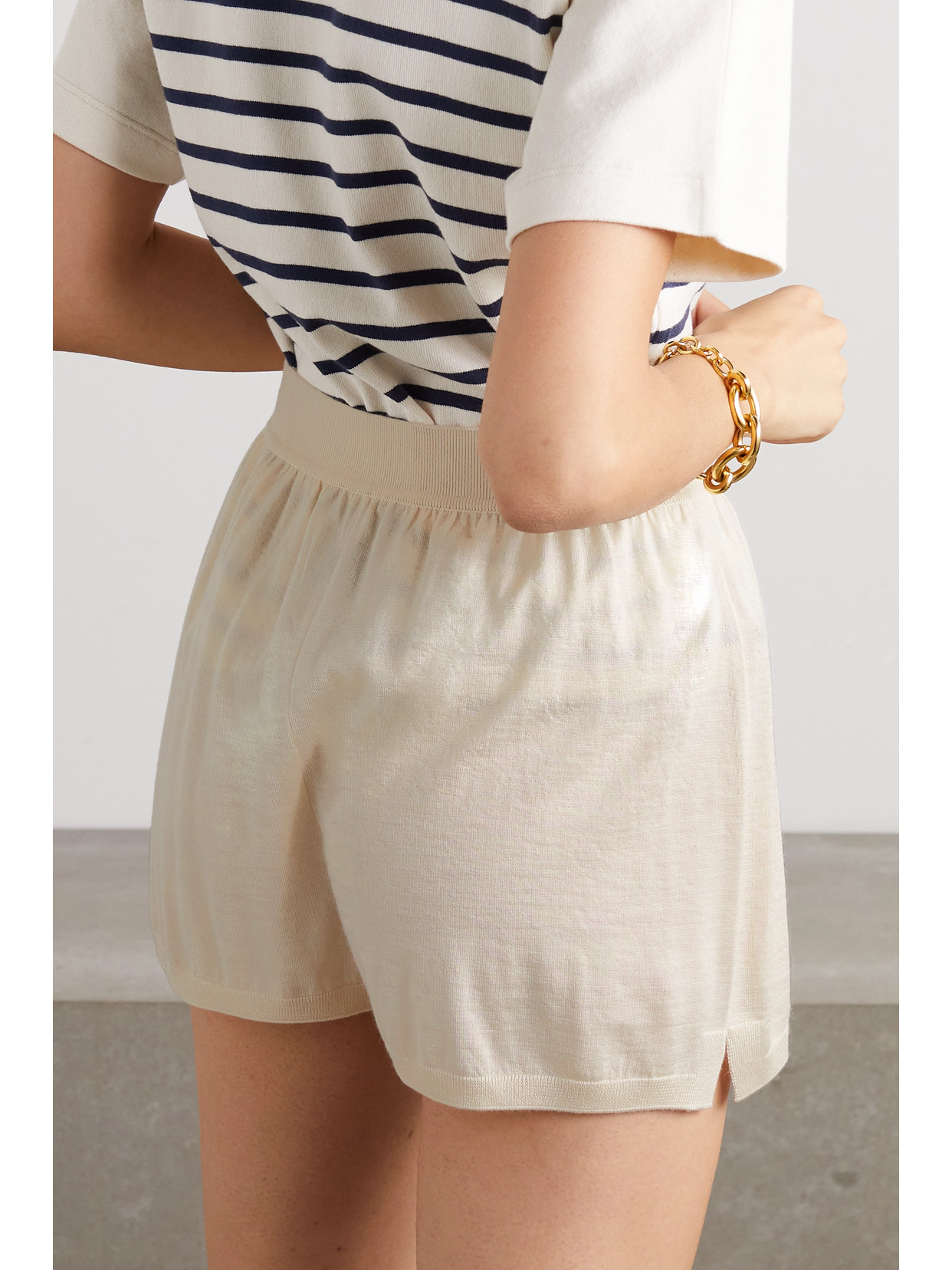 Loro Piana Cashmere And Silk-blend Shorts In White